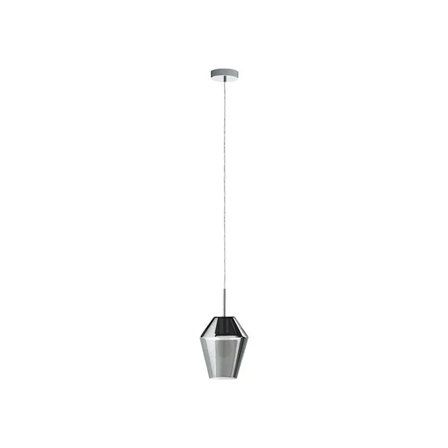 eglo-murmillo-pendelleuchte-1-flammig-h-ngelampe-stahl-chrom-rauchglas-schwarz-t image 1