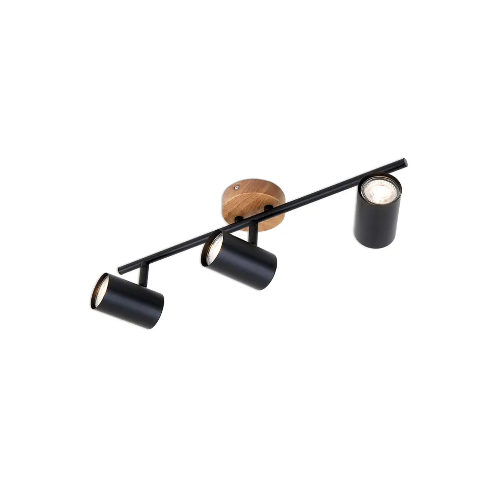 briloner-deckenlampe-3-flammig-schwenkbar-holzbasis-gu10-47-3x9x14-3-cm-schwarz image 1