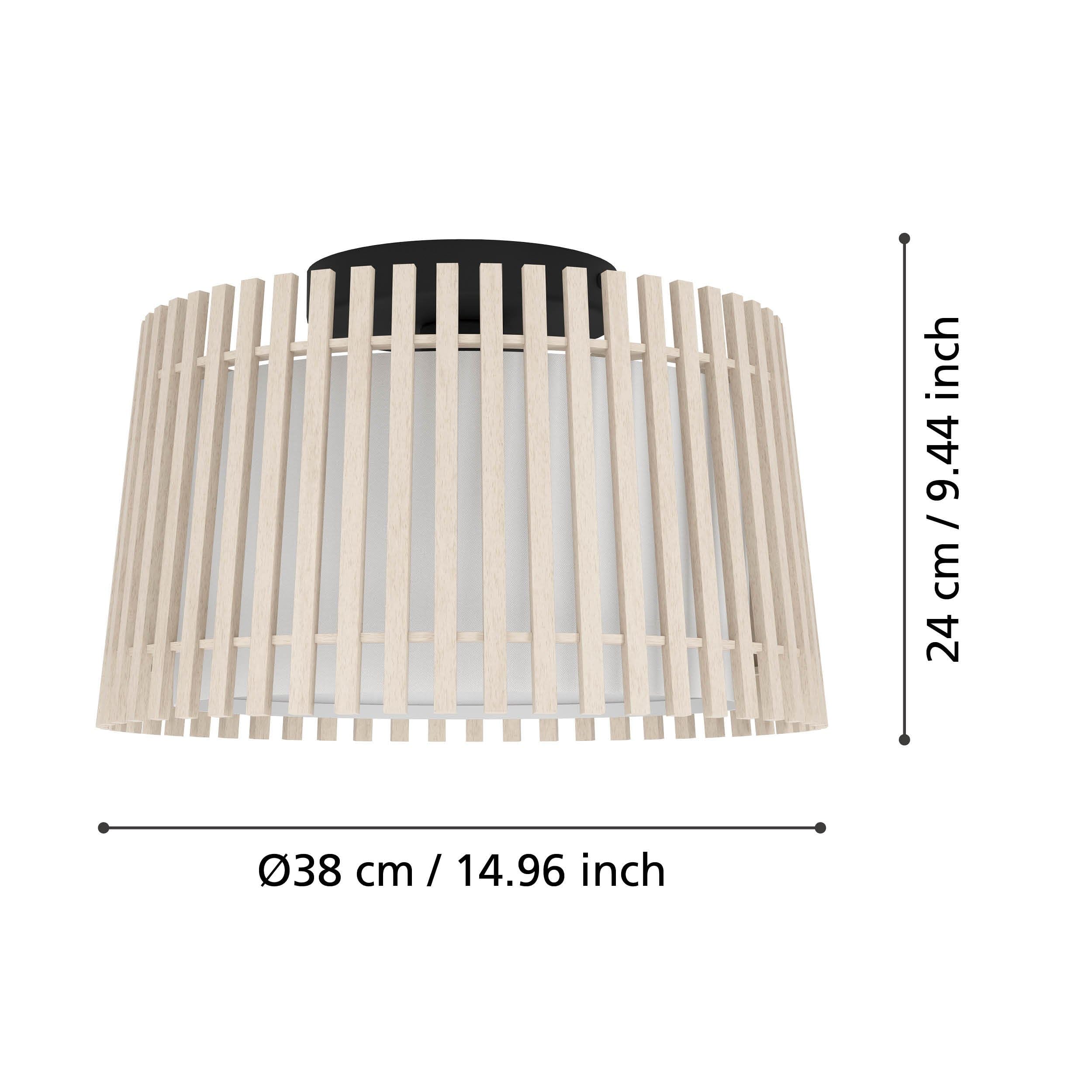 eglo-fattoria-deckenlampe-38-cm-holz-hell-und-stoff-wei-e27 image 5