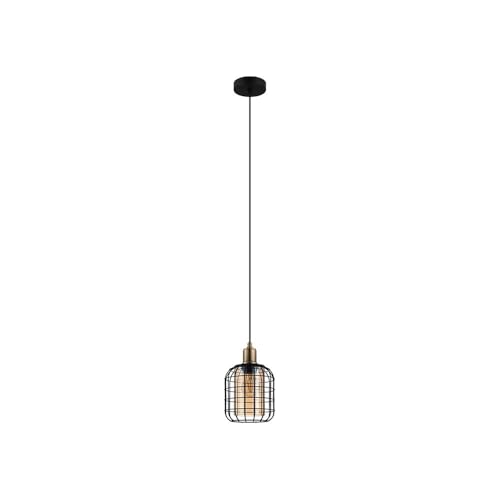 eglo-chisle-pendelleuchte-1-flammig-schwarz-draht-amber-16-5-cm image 7