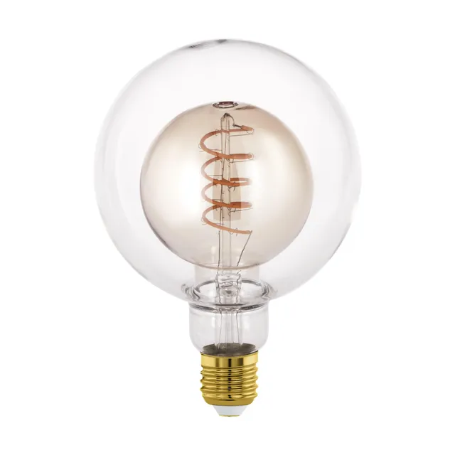 eglo-spiral-led-retro-gl-hbirne-g125-e27-big-size-dimmbar-amber-4w-200lm-2000k image 1