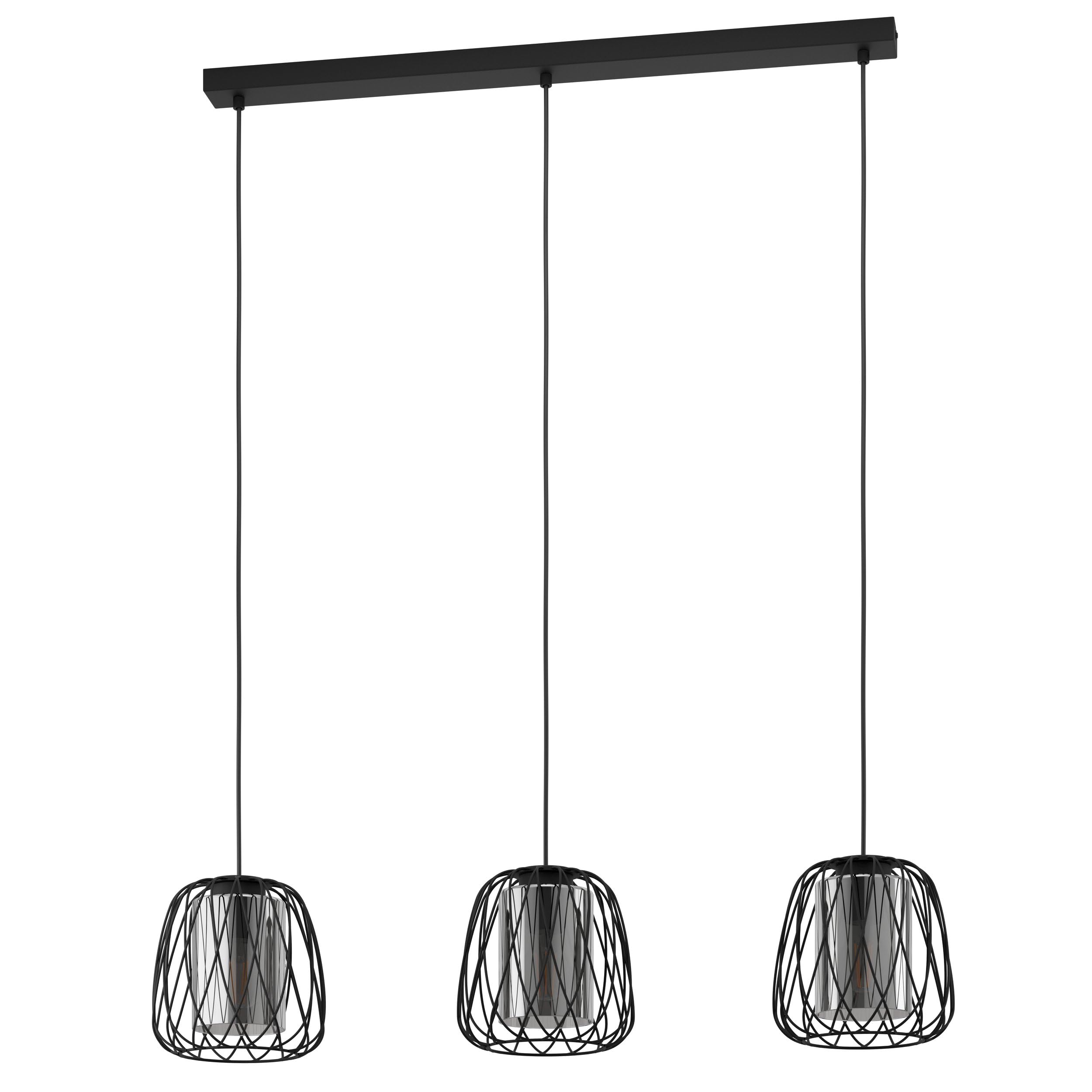 eglo-floresta-pendelleuchte-e27-schwarz-mit-rauchglas-19-5-cm-h-he-110-cm image 6