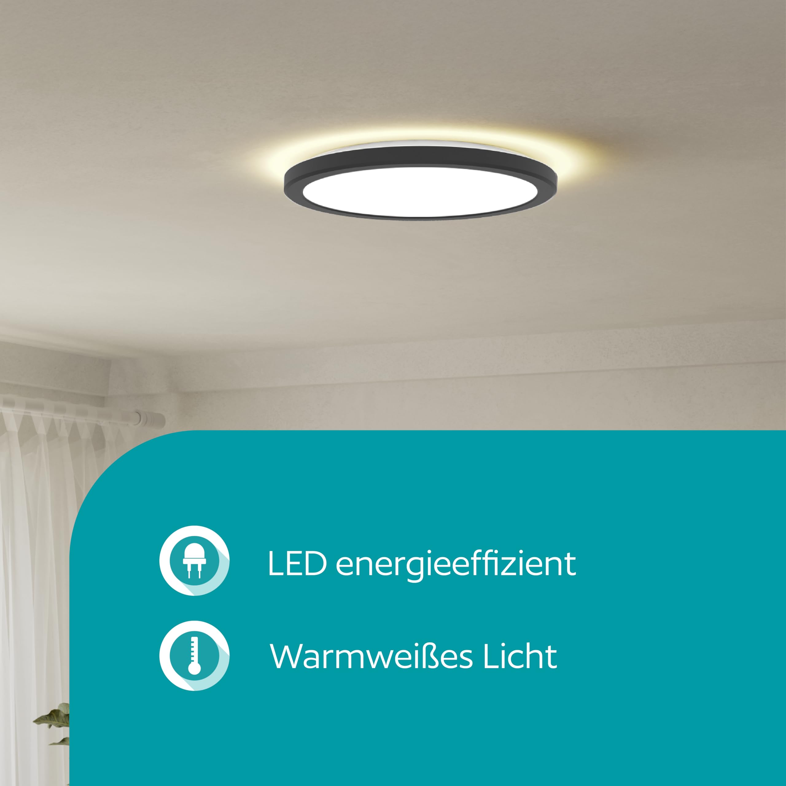eglo-testara-e-led-deckenleuchte-rund-schwarz-21-cm-warmwei image 2