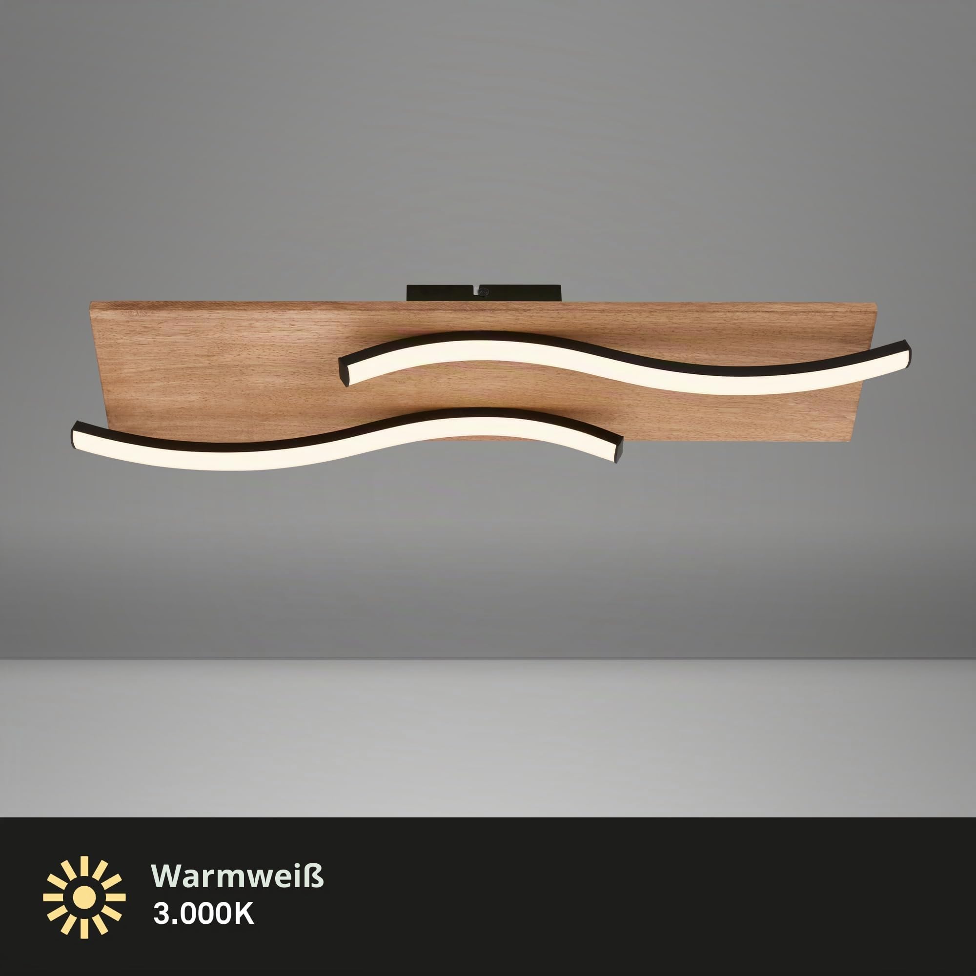 briloner-led-deckenlampe-vintage-wellenform-55cm-22w-1920lm-3000k-schwarz-holz image 2