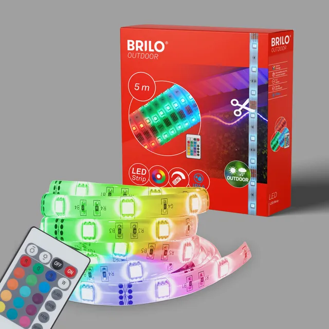 briloner-led-band-5m-au-en-rgb-ip44-dimmbar-mit-fernbedienung image 1