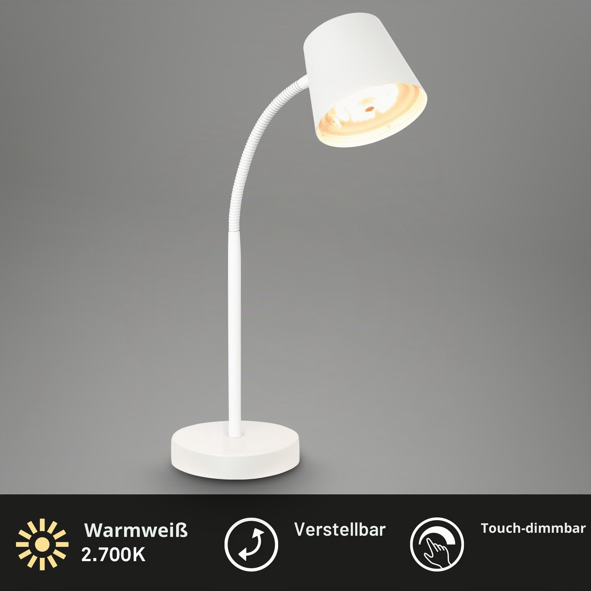 briloner-led-tischlampe-kabellos-touch-akku-schwenkbar-wei-38-5-cm image 2