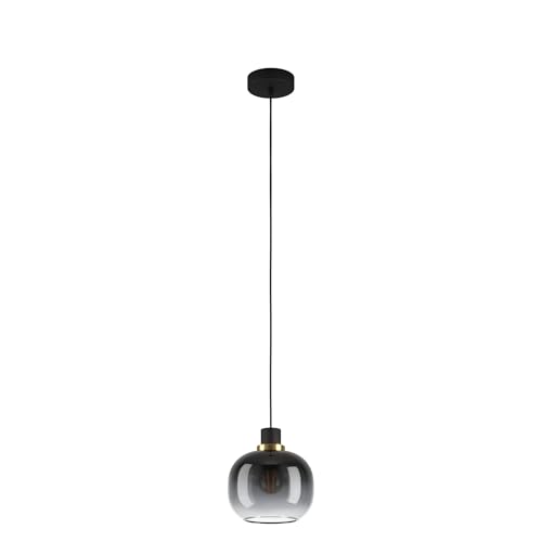 eglo-oilella-h-ngelampe-e27-rauchglas-19-cm-schwarz-messing image 6