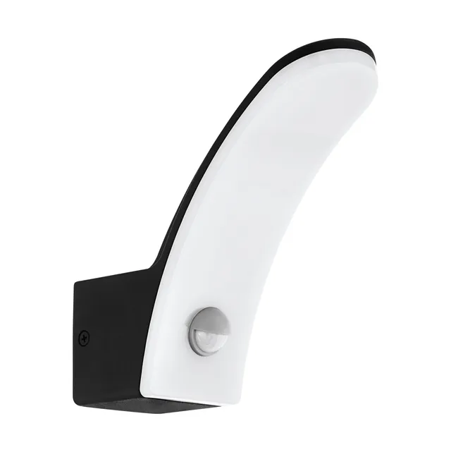 eglo-fiumicino-led-wandlampe-mit-sensor-schwarz-wei-1300-lm-neutralwei-ip44 image 1