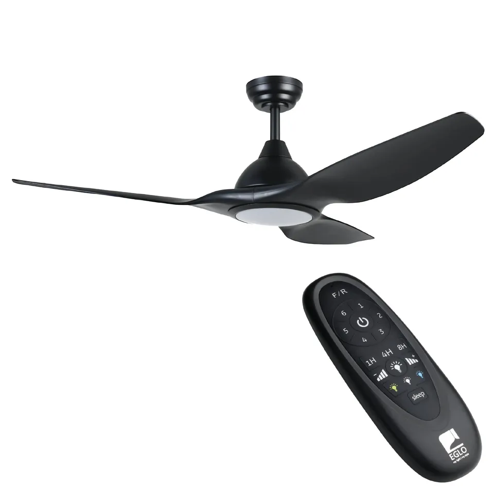 eglo-tunitas-deckenventilator-132-cm-schwarz-mit-led-dimmbar-und-fernbedienung image 1