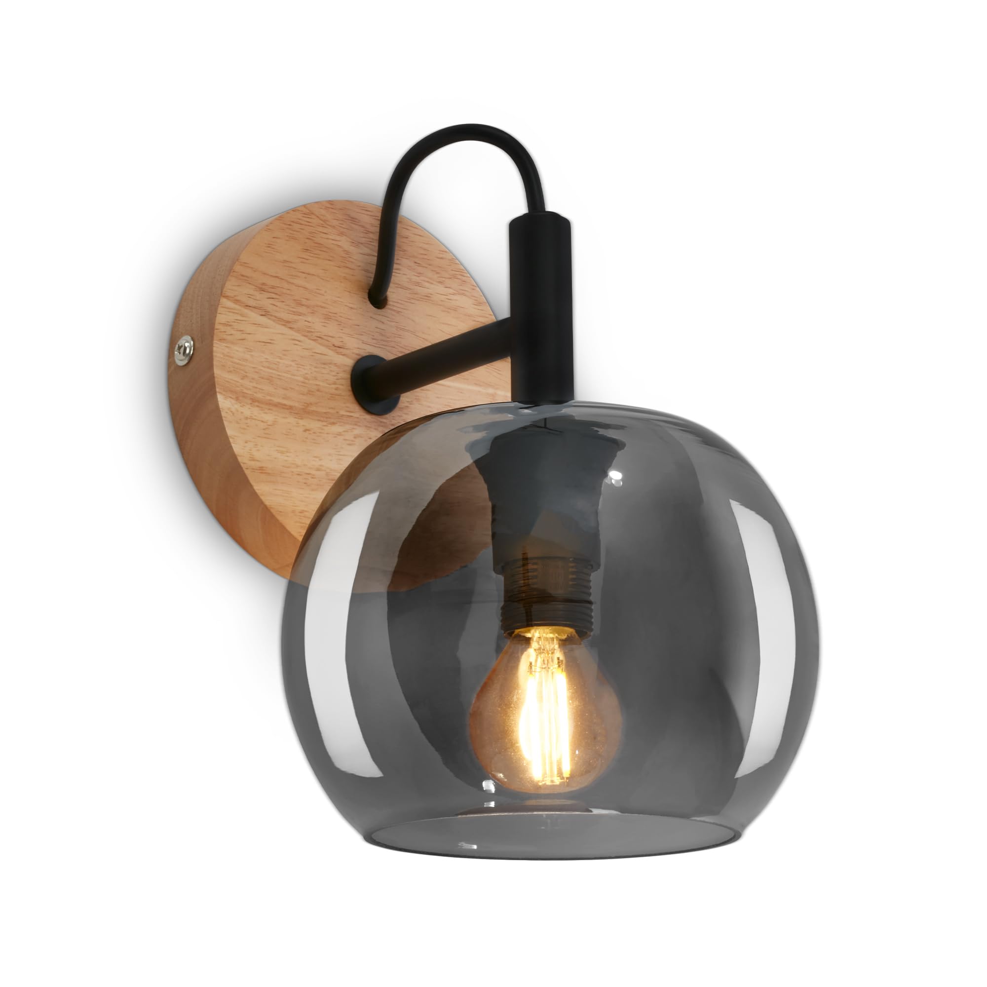 briloner-deckenlampe-3-flammig-mit-rauchglas-schwenkbar-schwarz-holz image 8