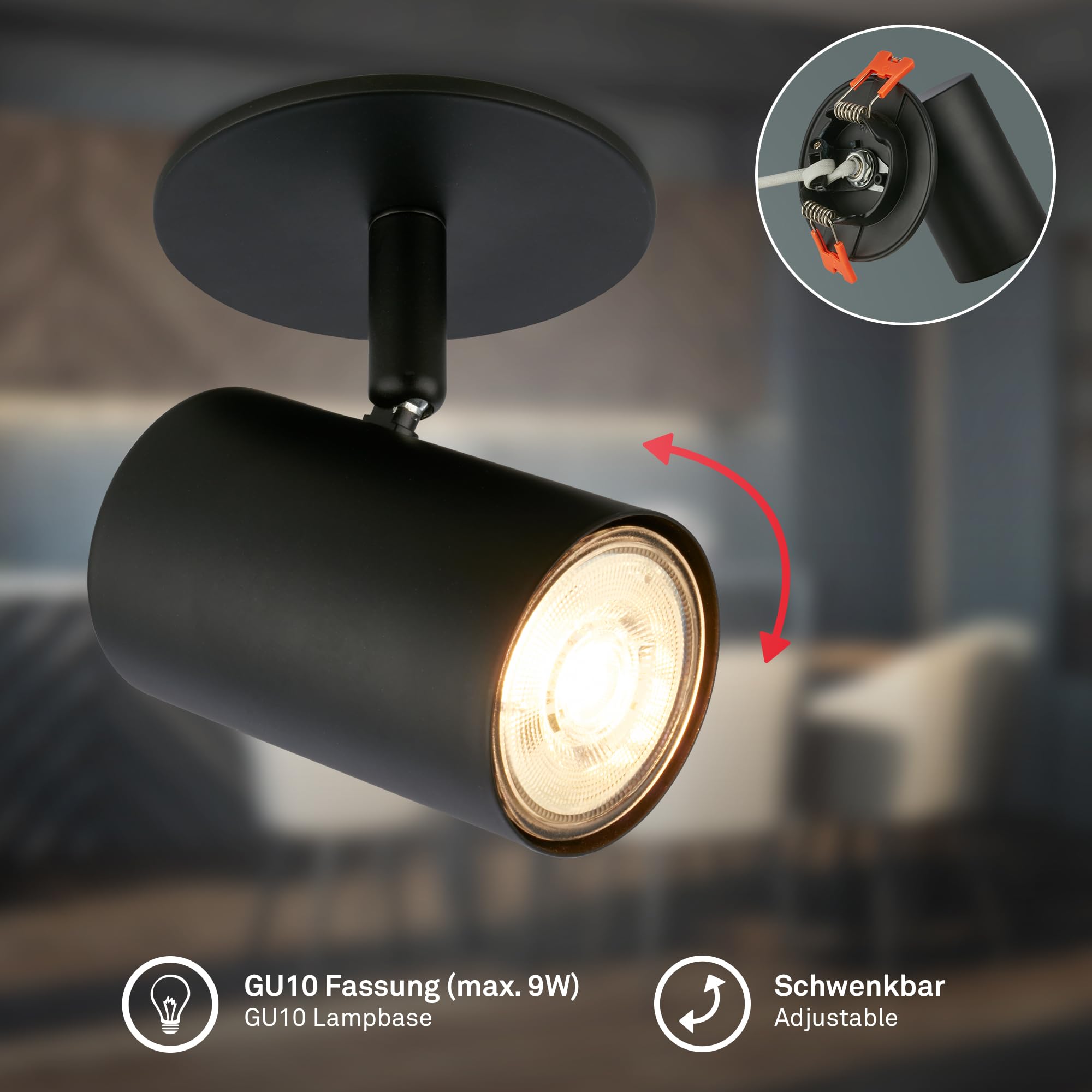 briloner-led-aufbauspot-gu10-schwenkbar-ip20-schwarz image 2