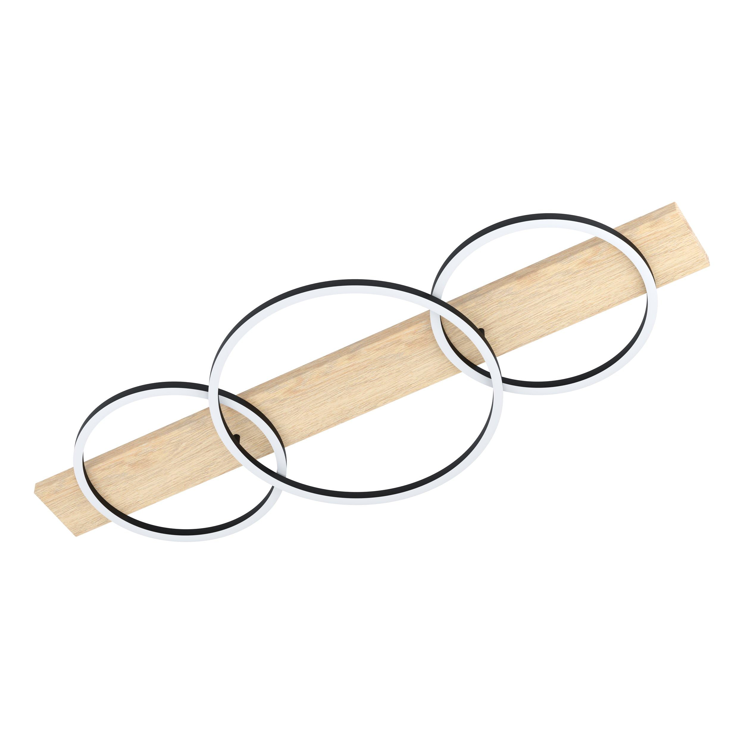 eglo-boyal-led-deckenleuchte-3-flammig-101-cm-holzbalken-eiche-mit-schwarz image 1