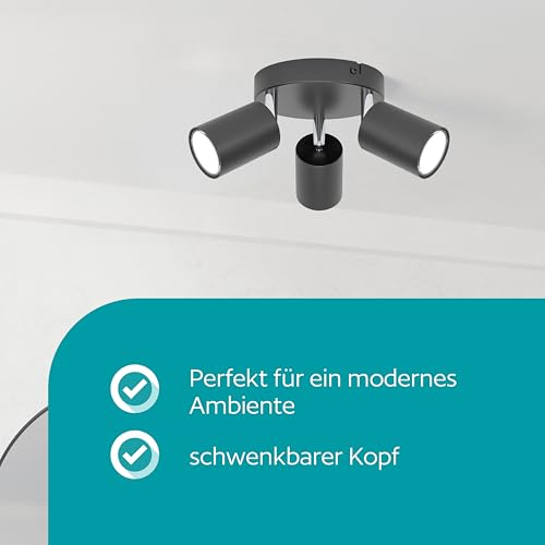 eglo-reciso-e-deckenlampe-3-flammig-spot-deckenstrahler-schwarz-gu10 image 7
