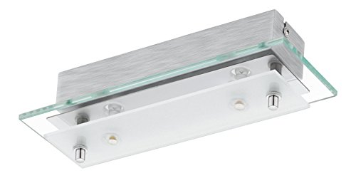 eglo-fres-2-deckenleuchte-chrom-transparent-wei-glas-metall image 2