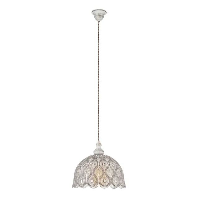 eglo-talbot-2-pendelleuchte-vintage-orientalisch-29-5-cm-e27-wei-antik image 1