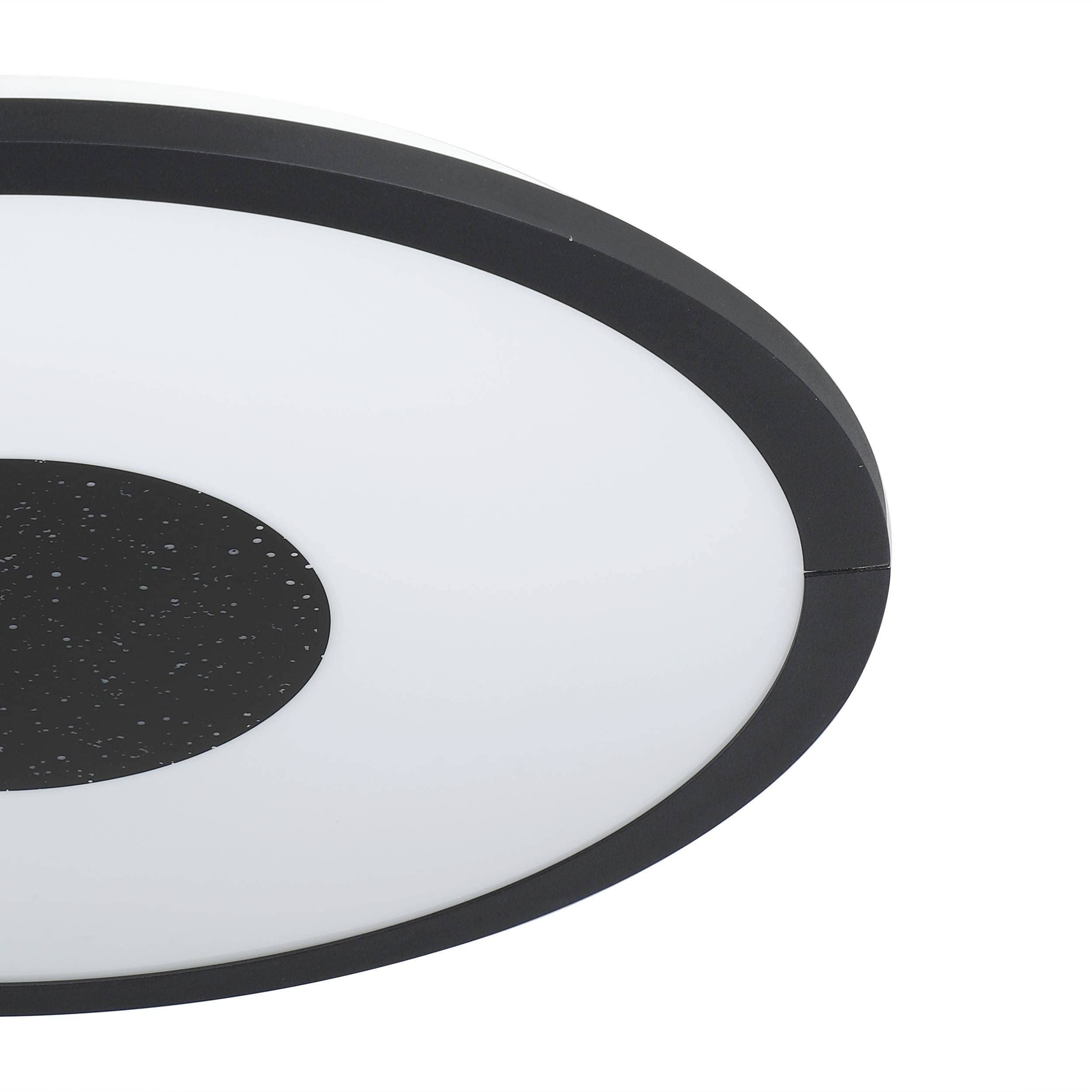 eglo-marmorata-led-deckenleuchte-45-cm-schwarz-wei-mit-sternenhimmel-effekt image 2