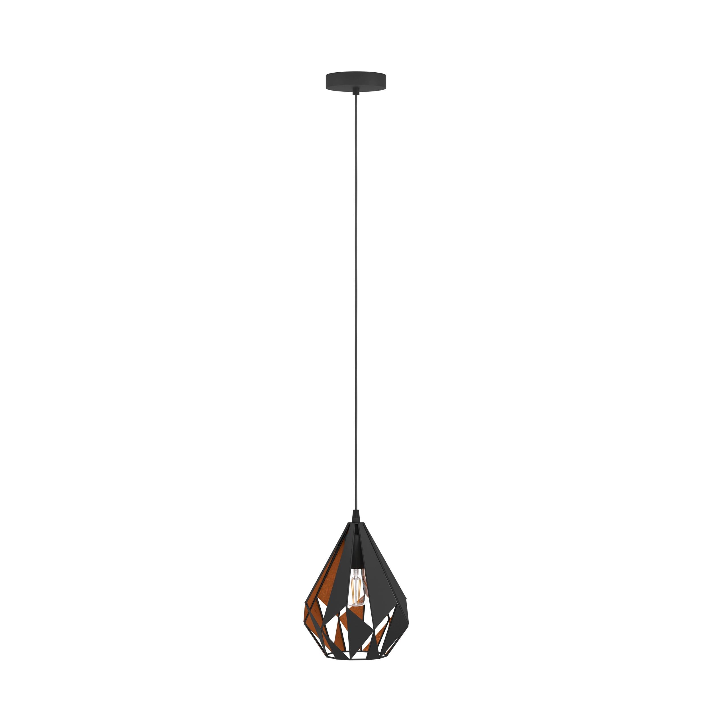eglo-carlton-1-pendellampe-vintage-h-ngeleuchte-schwarz-kupfer-20-5-cm image 2