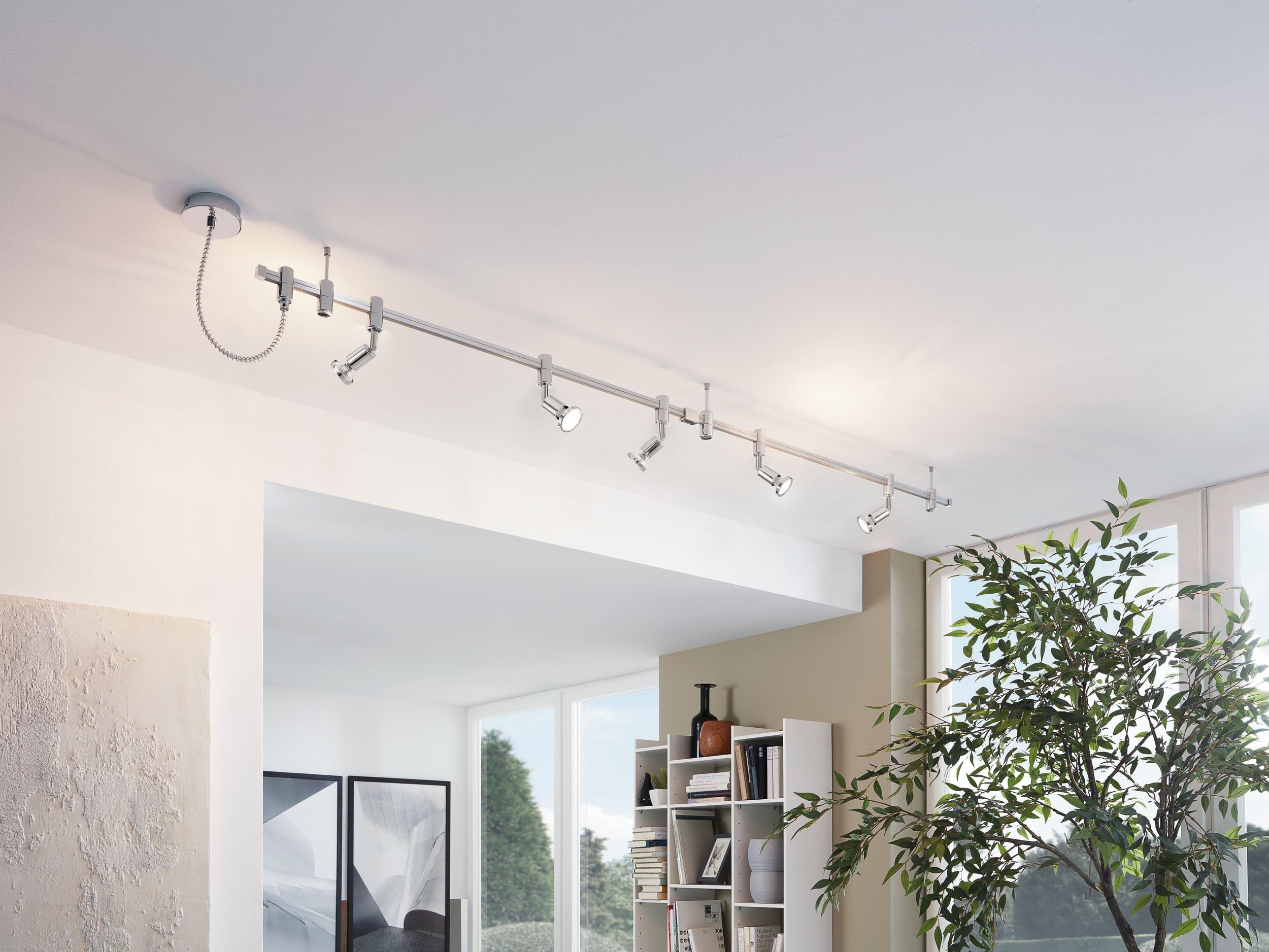 eglo-vilanova-led-deckenstrahler-5-flammig-200-cm-chrom-inkl-gu10-warmwei image 2