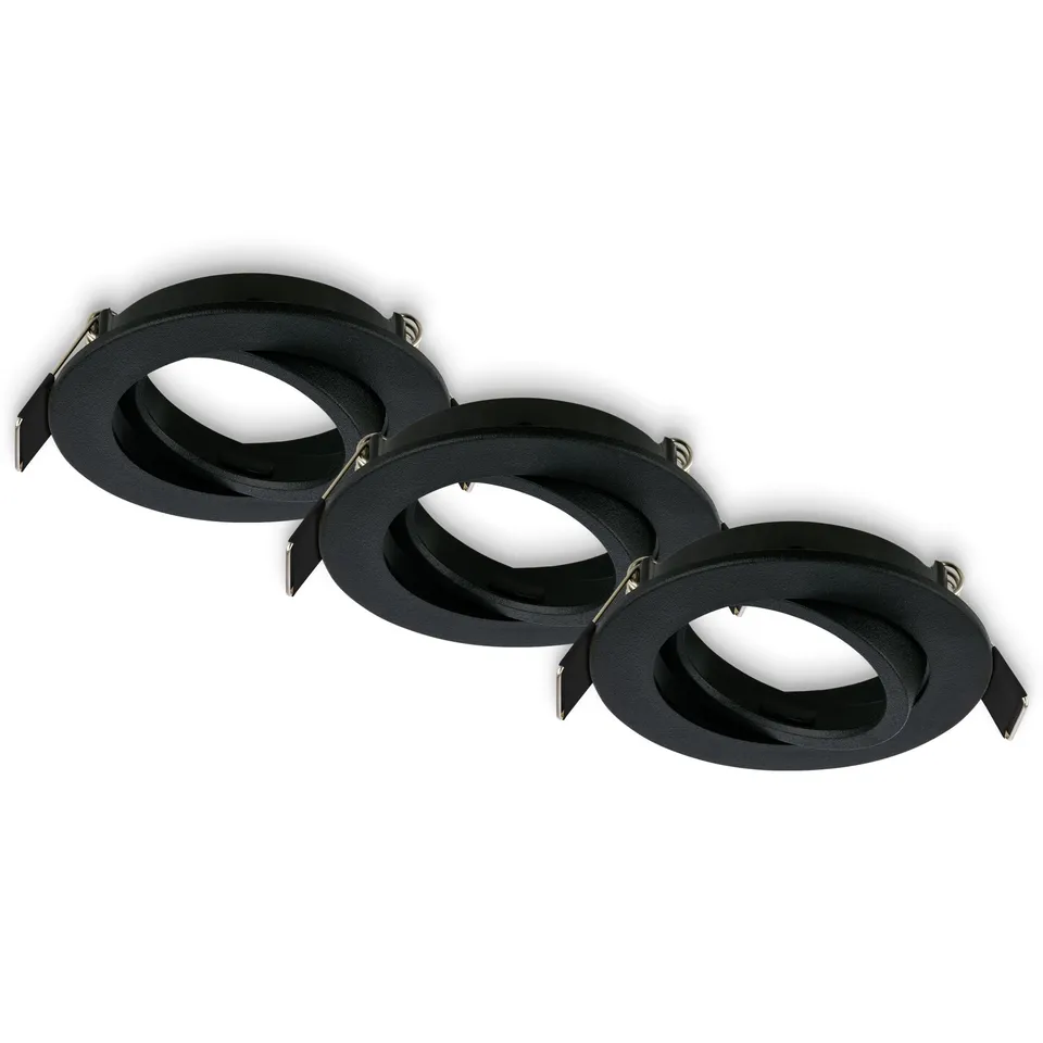 briloner-einbaustrahler-230v-gu10-schwenkbar-flach-3er-set-schwarz-lochma-68-mm image 1