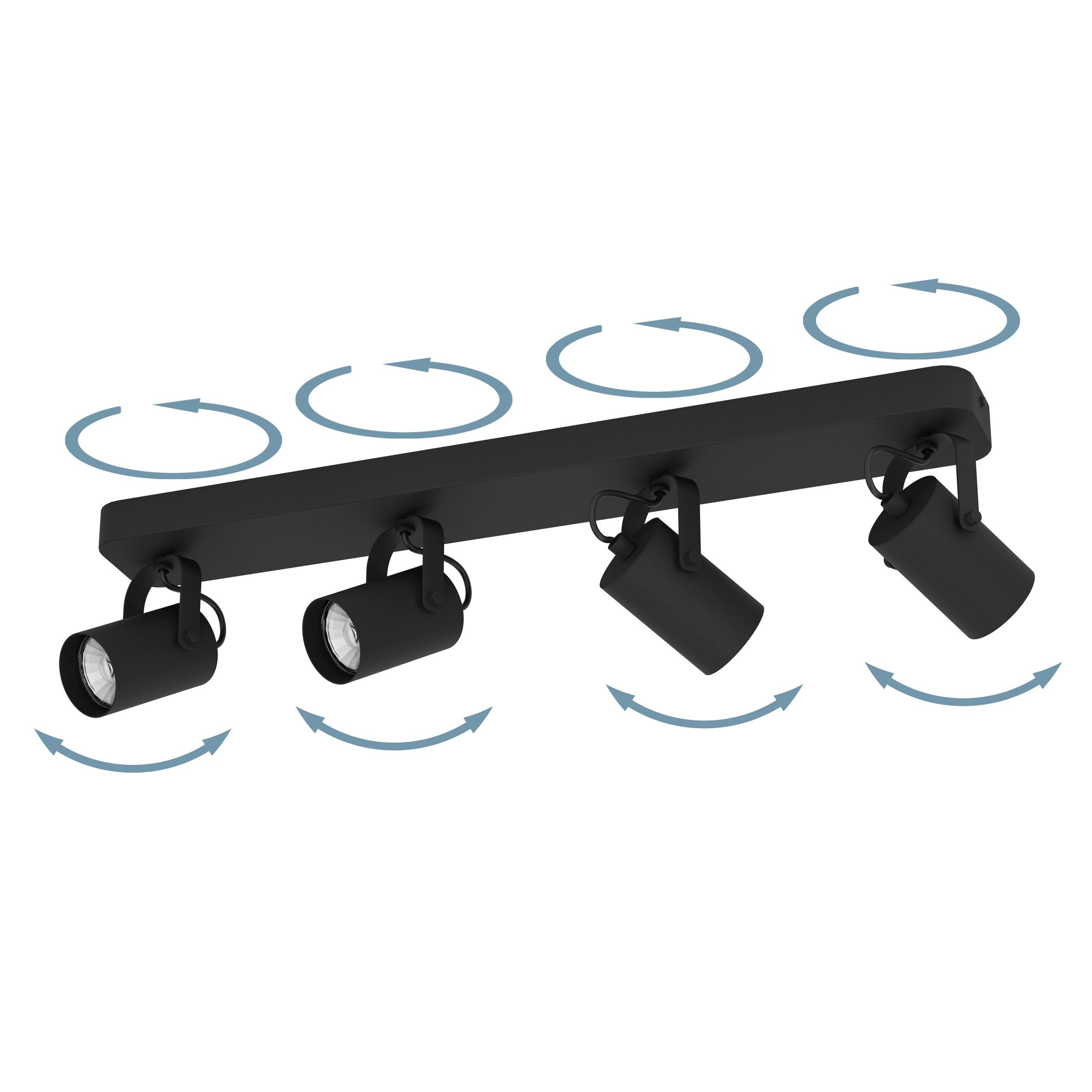 eglo-sorego-led-deckenleuchte-schwarz-4-schwenkbare-spots-gu10-warmwei-inkl image 3
