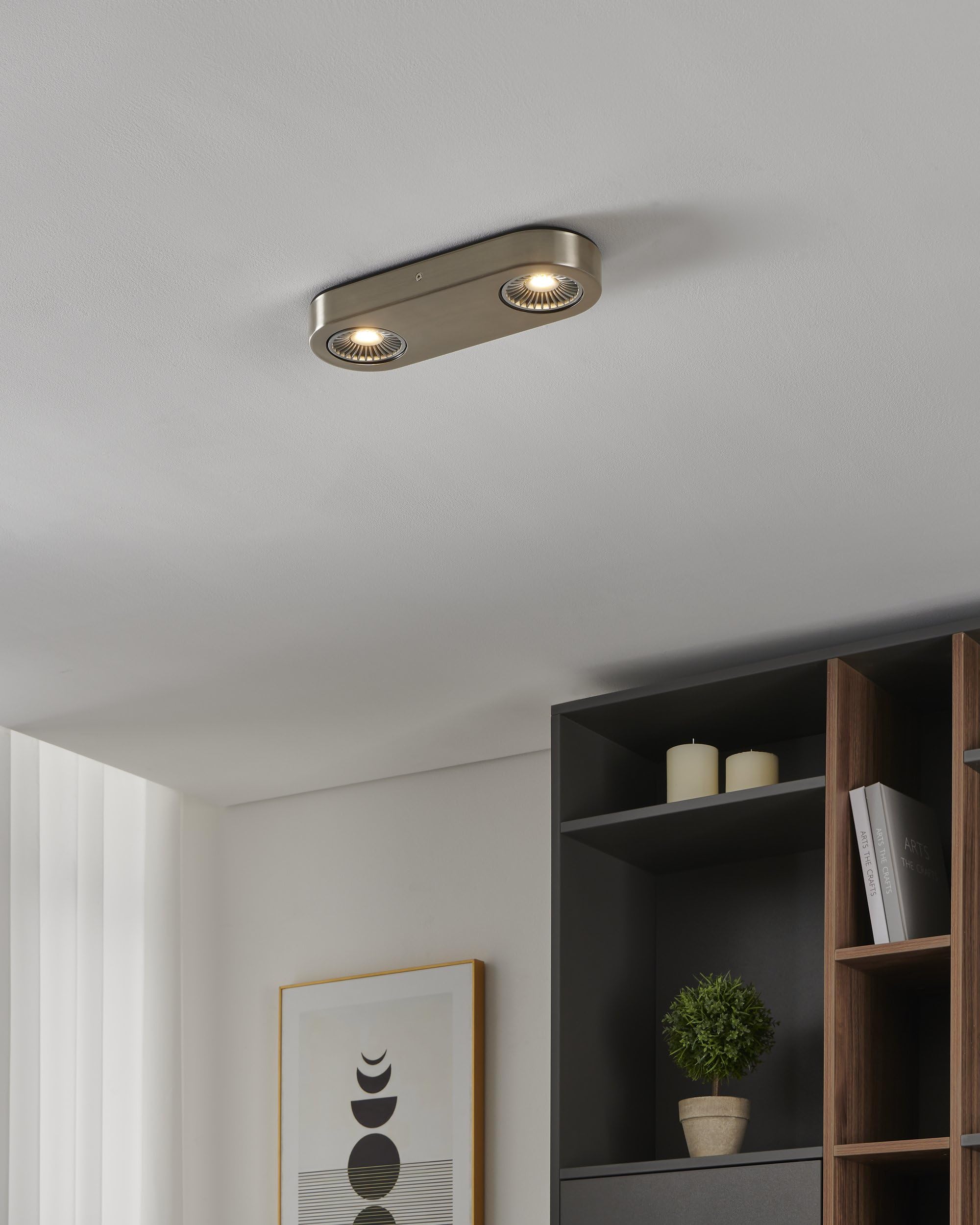 eglo-montale-led-deckenlampe-deckenstrahler-2-flammig-nickel-matt-schwarz image 2