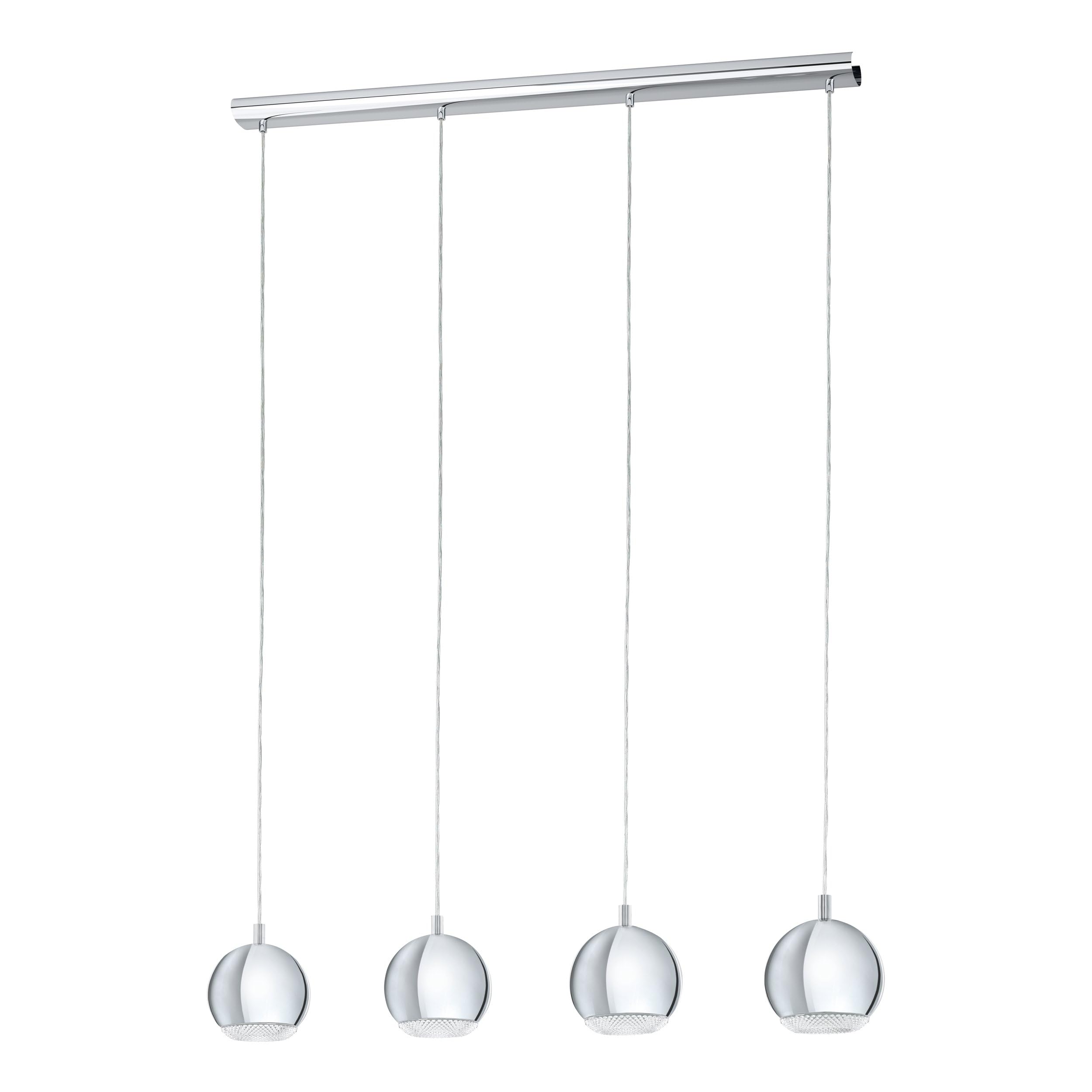 eglo-conessa-4-flammige-led-pendelleuchte-gu10-chrom-klar-101-cm image 1