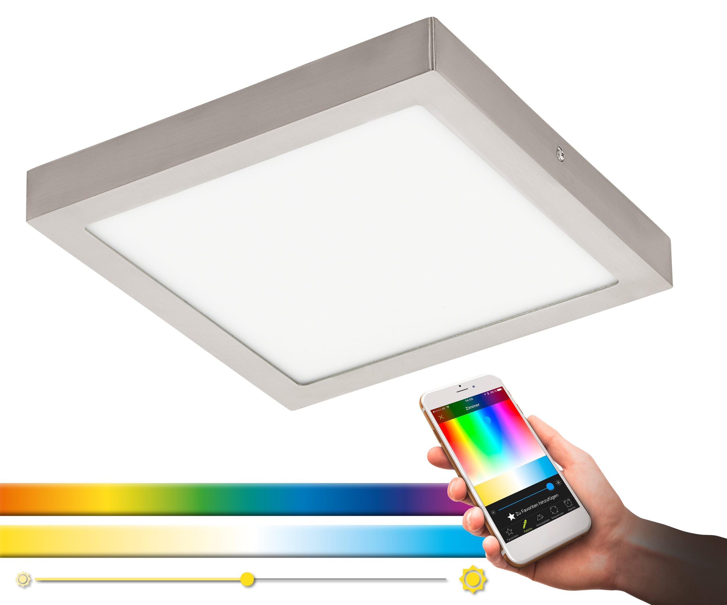 eglo-connect-fueva-c-led-deckenleuchte-30x30-cm-smart-home-rgb-wei-dimmbar-nicke image 5
