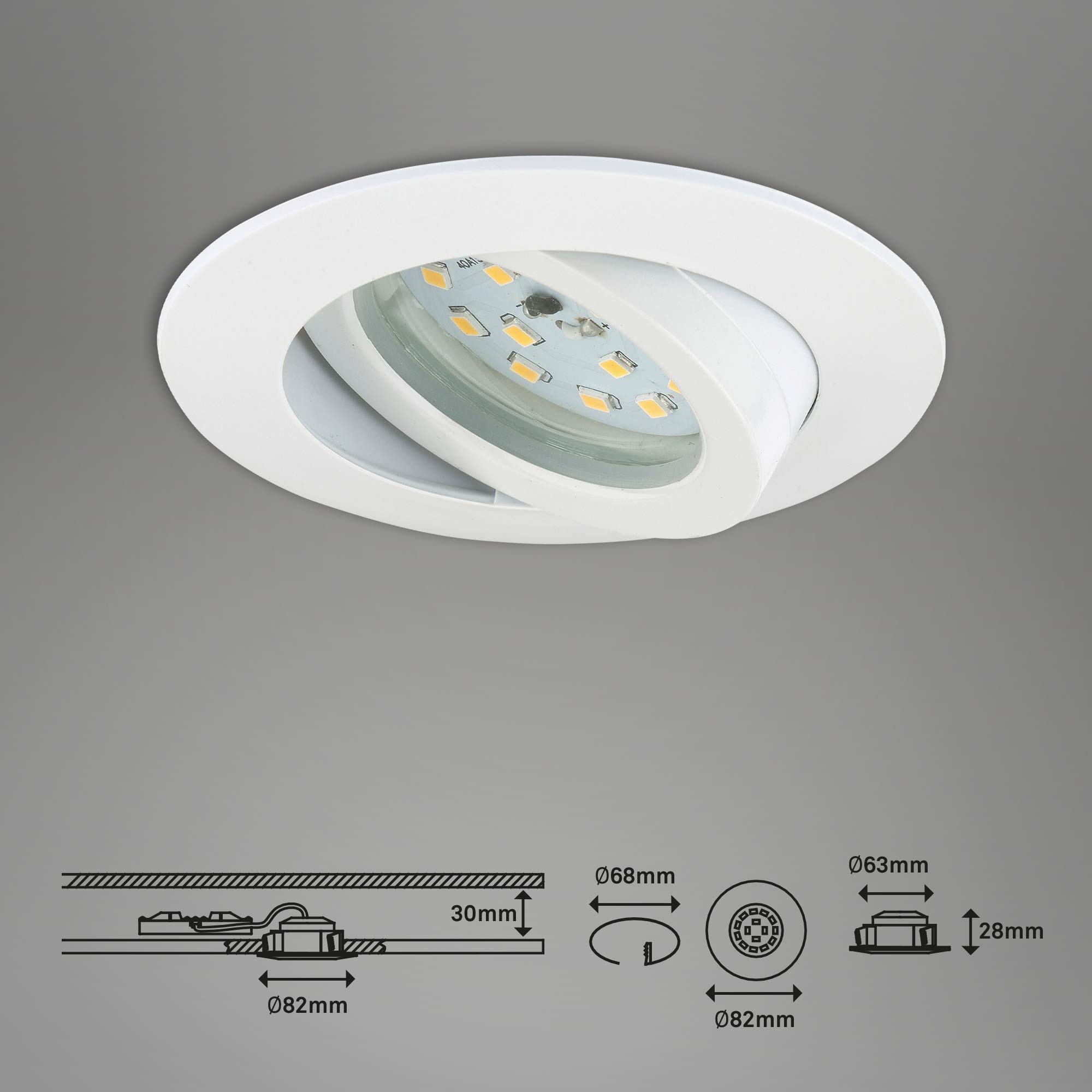 briloner-led-einbauleuchten-3er-set-dimmbar-schwenkbar-wei-82-mm-570-lumen image 7
