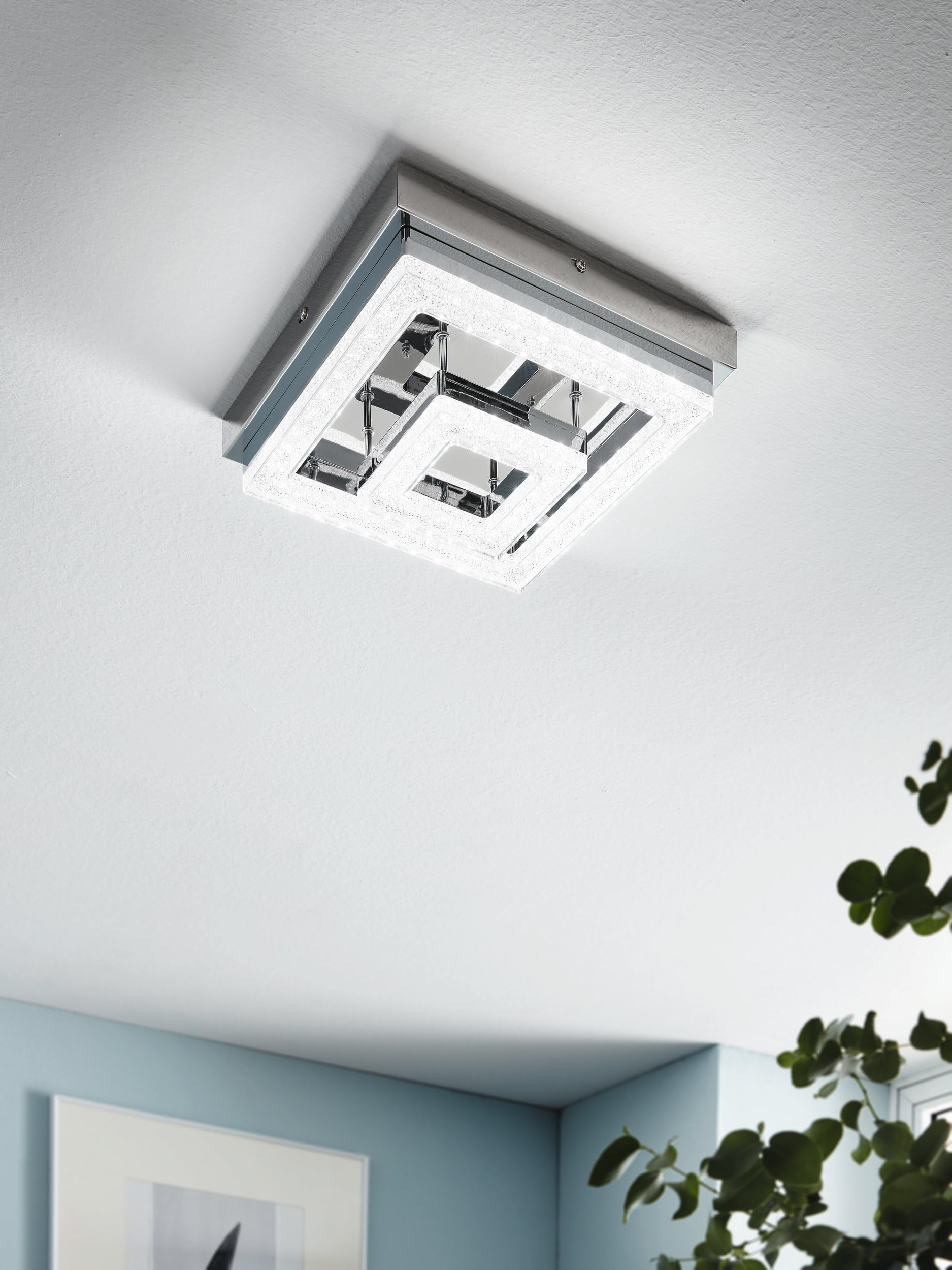 eglo-fradelo-led-deckenleuchte-2-flammig-chrom-mit-kristall-warmwei image 3