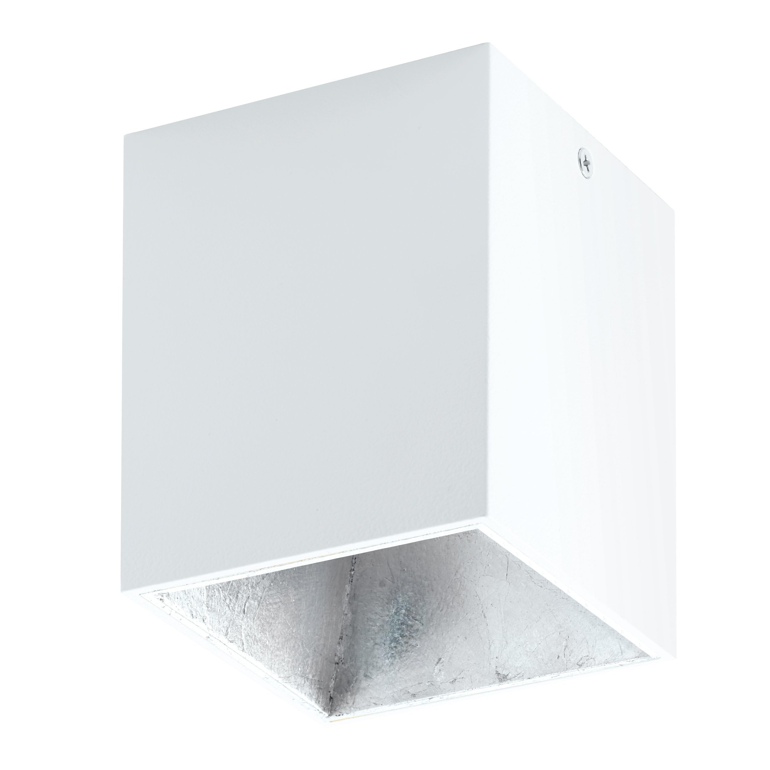 eglo-polasso-led-deckenleuchte-1-flammig-10x10cm-wei-silber-aufbauleuchte-alumin image 1