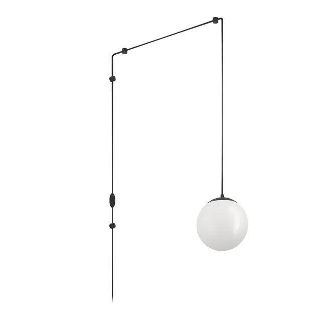 eglo-rondo-3-h-ngelampe-e27-mit-kabel-und-stecker-opalglas-schwarz image 1