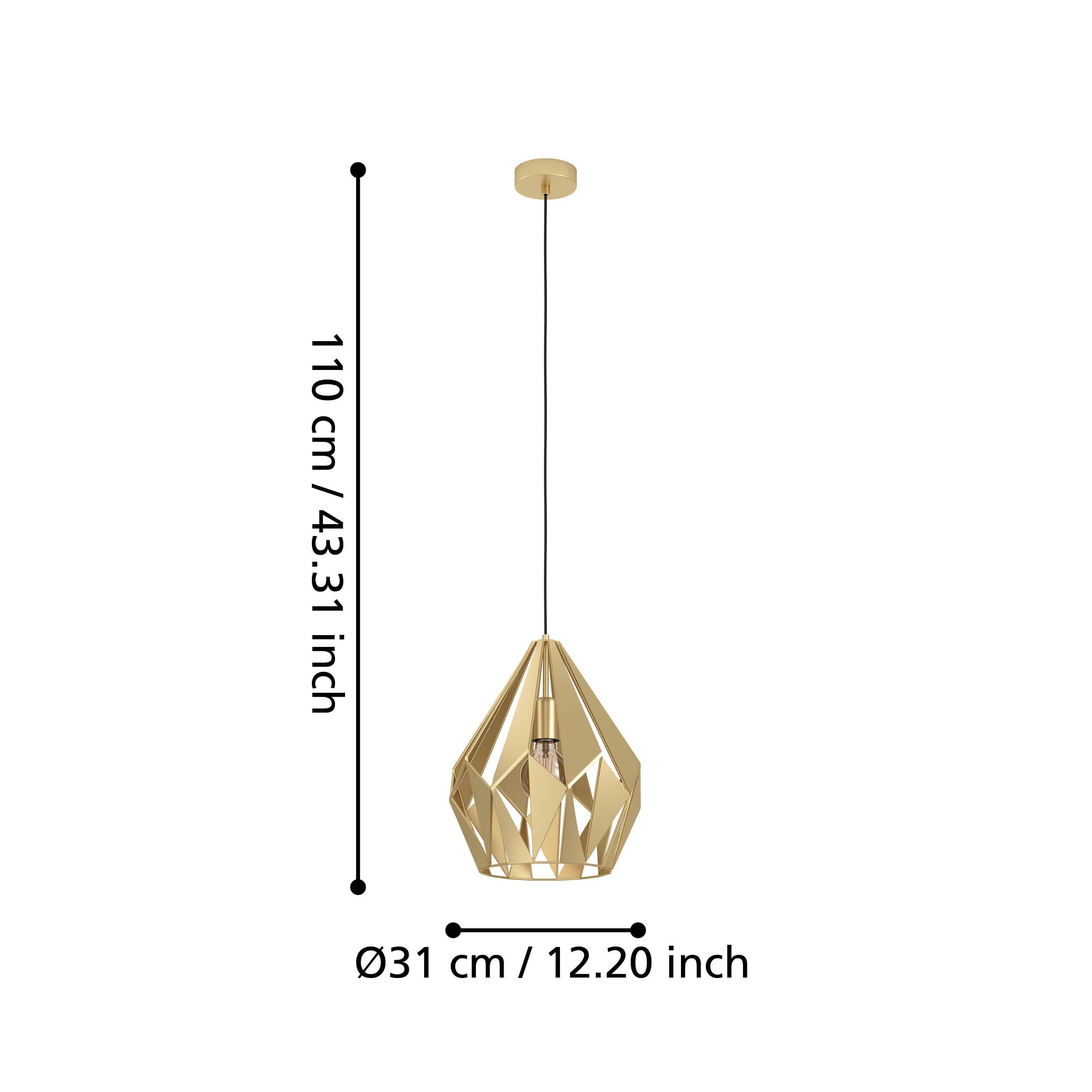 eglo-carlton-pendelleuchte-vintage-gold-e27-31-cm image 3
