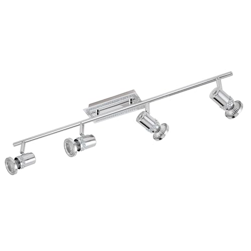 eglo-bonares-led-deckenlampe-deckenstrahler-4-flammig-stahl-chrom-brillantglas-k image 2
