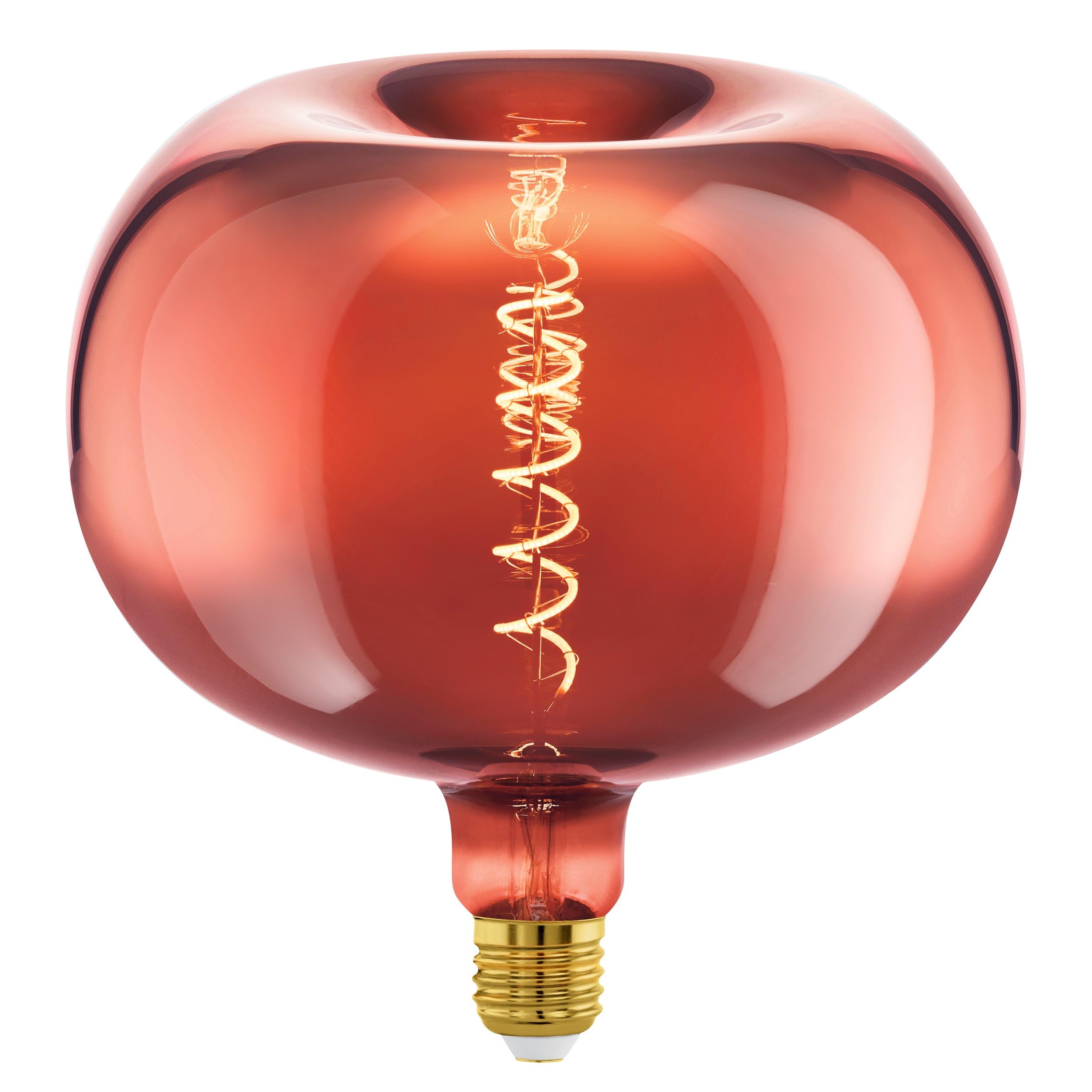 eglo-spiral-led-globe-g200-20-cm-kupfer-e27-dimmbar-1600k image 4
