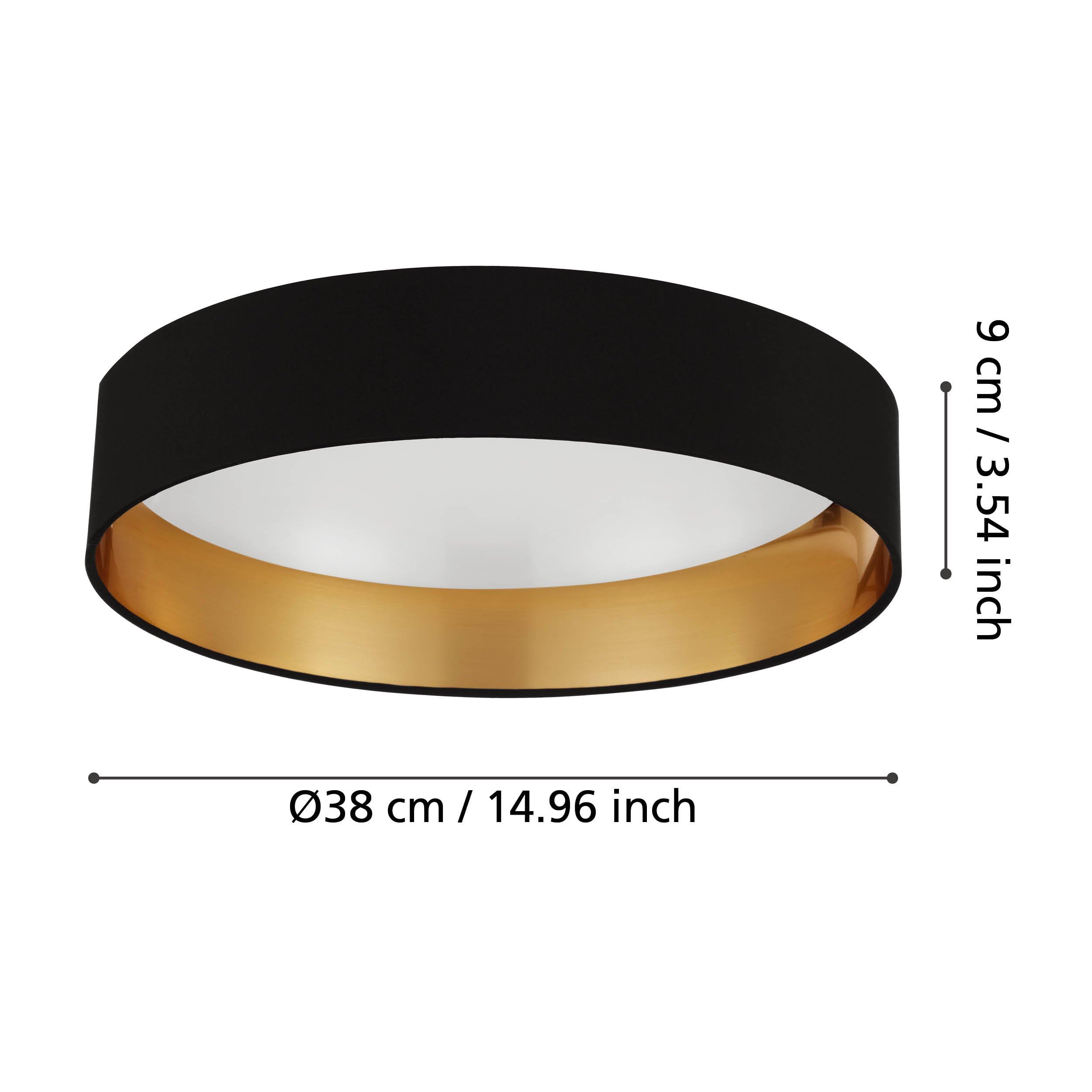 eglo-maserlo-2-led-deckenlampe-38-cm-textil-schwarz-gold-warmwei image 6