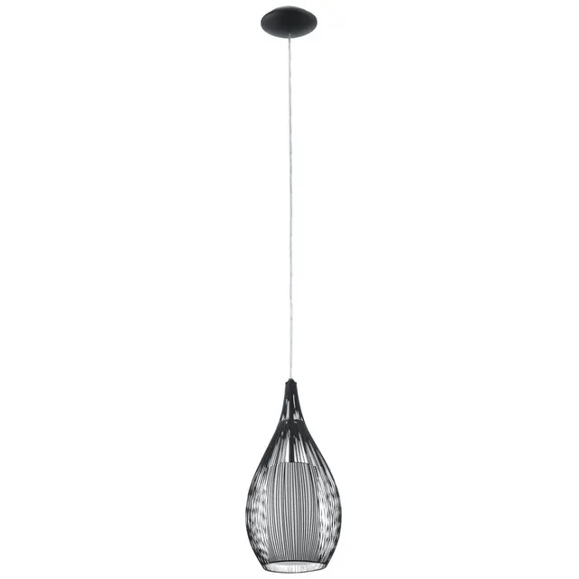 eglo-razoni-pendellampe-1-flammig-schwarz-glas-satiniert-e27 image 1