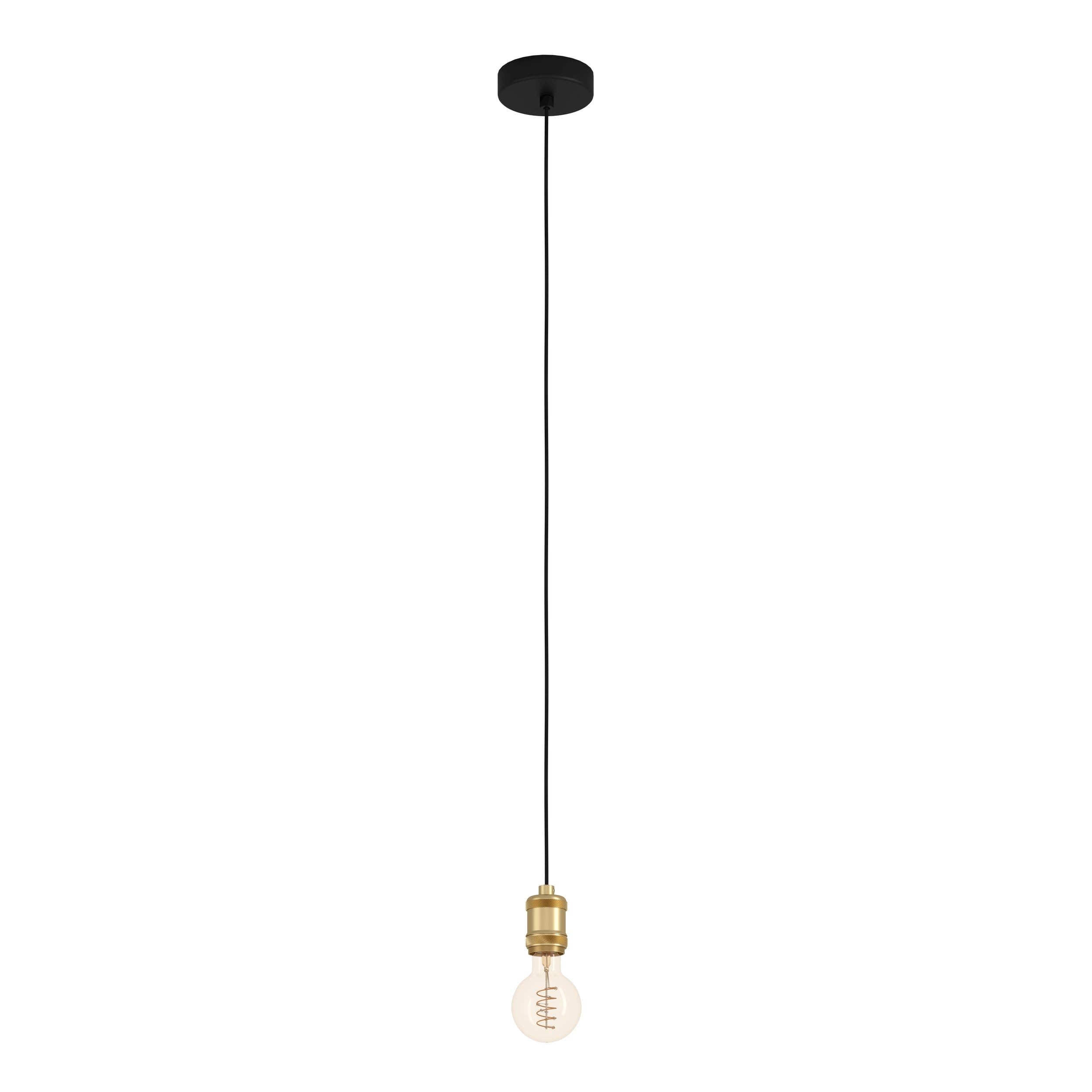 eglo-yorth-pendelleuchte-esstisch-h-ngelampe-metall-gold-schwarz-geriffelt-e27 image 1