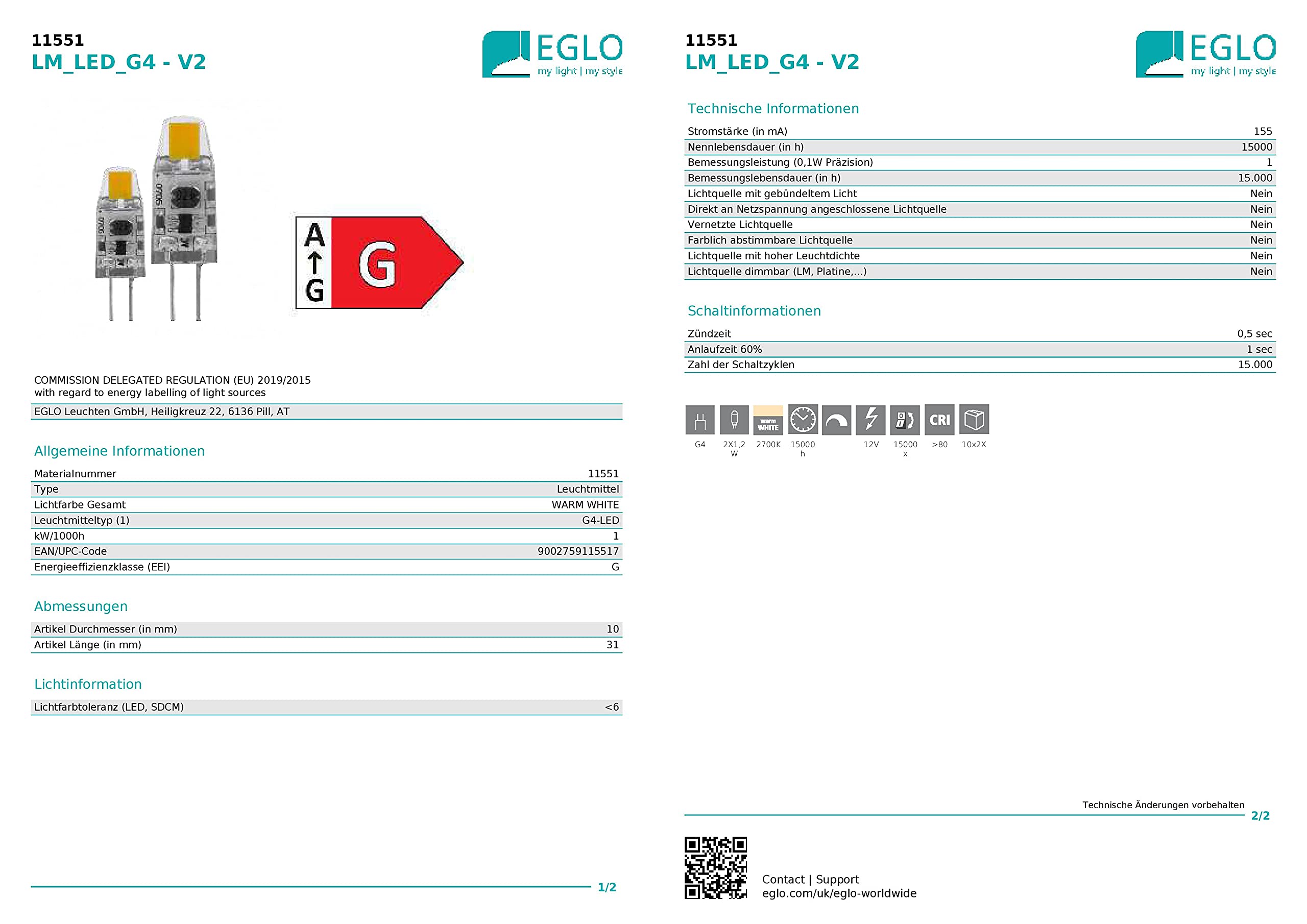 eglo-g4-led-stiftsockellampen-2er-set-dimmbar-1-2w-12v-warmwei image 3