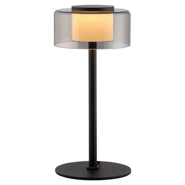 paul-neuhaus-rika-led-tischlampe-33-cm-metall-schwarz-glas-rauchfarben-dimmbar-t image 1