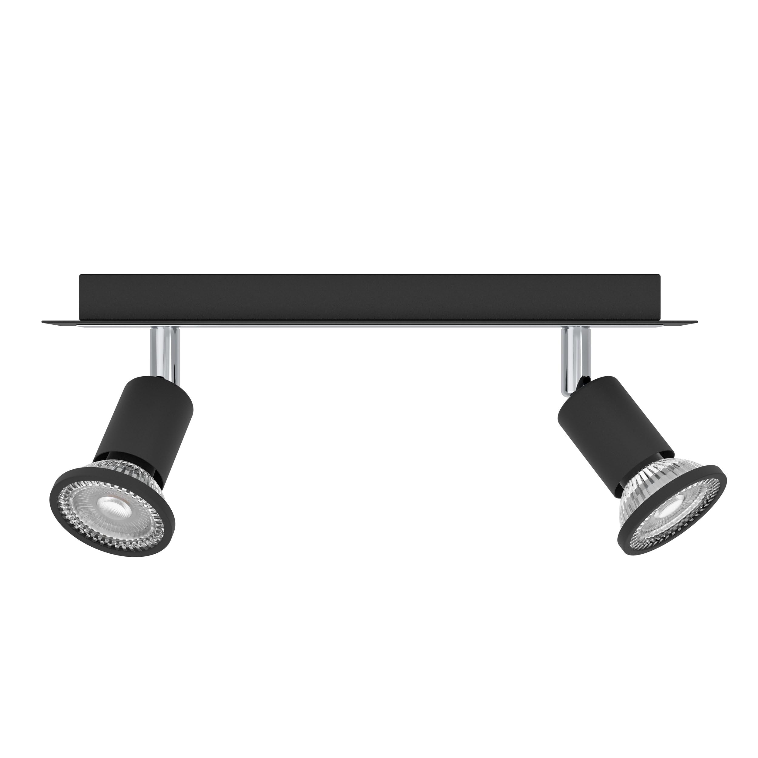 eglo-sarria-led-deckenleuchte-2-flammig-deckenspot-aus-metall-in-schwarz-chrom-m image 2