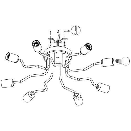eglo-orazio-deckenlampe-8-flammig-deckenleuchte-stahl-schwarz-e27-68-cm image 6