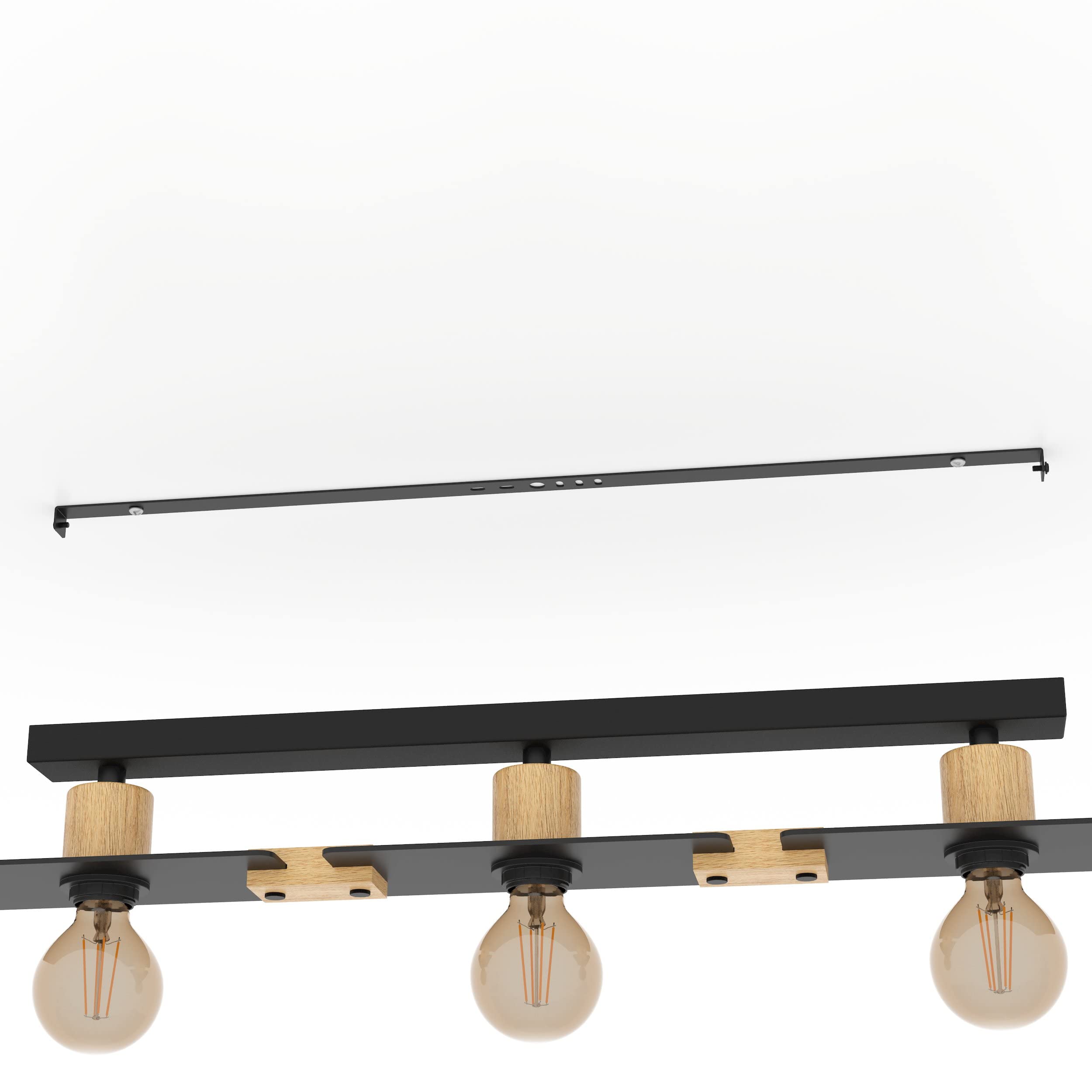 eglo-bramerton-3-flammige-deckenleuchte-holz-metall-schwarz-e27 image 4