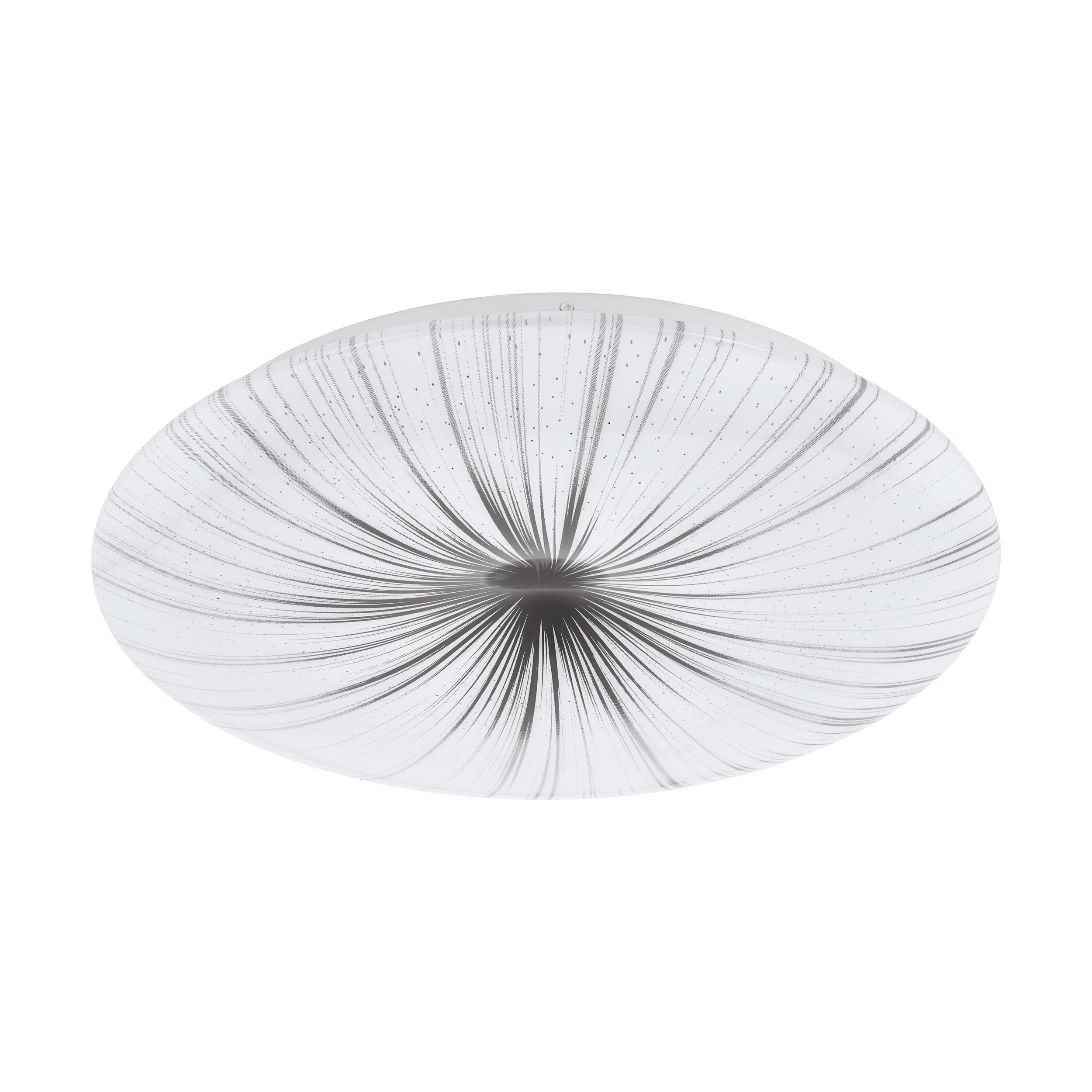 eglo-led-deckenleuchte-nieves-41cm-kristalleffekt-wohnzimmerlampe-wei-silber-war image 1