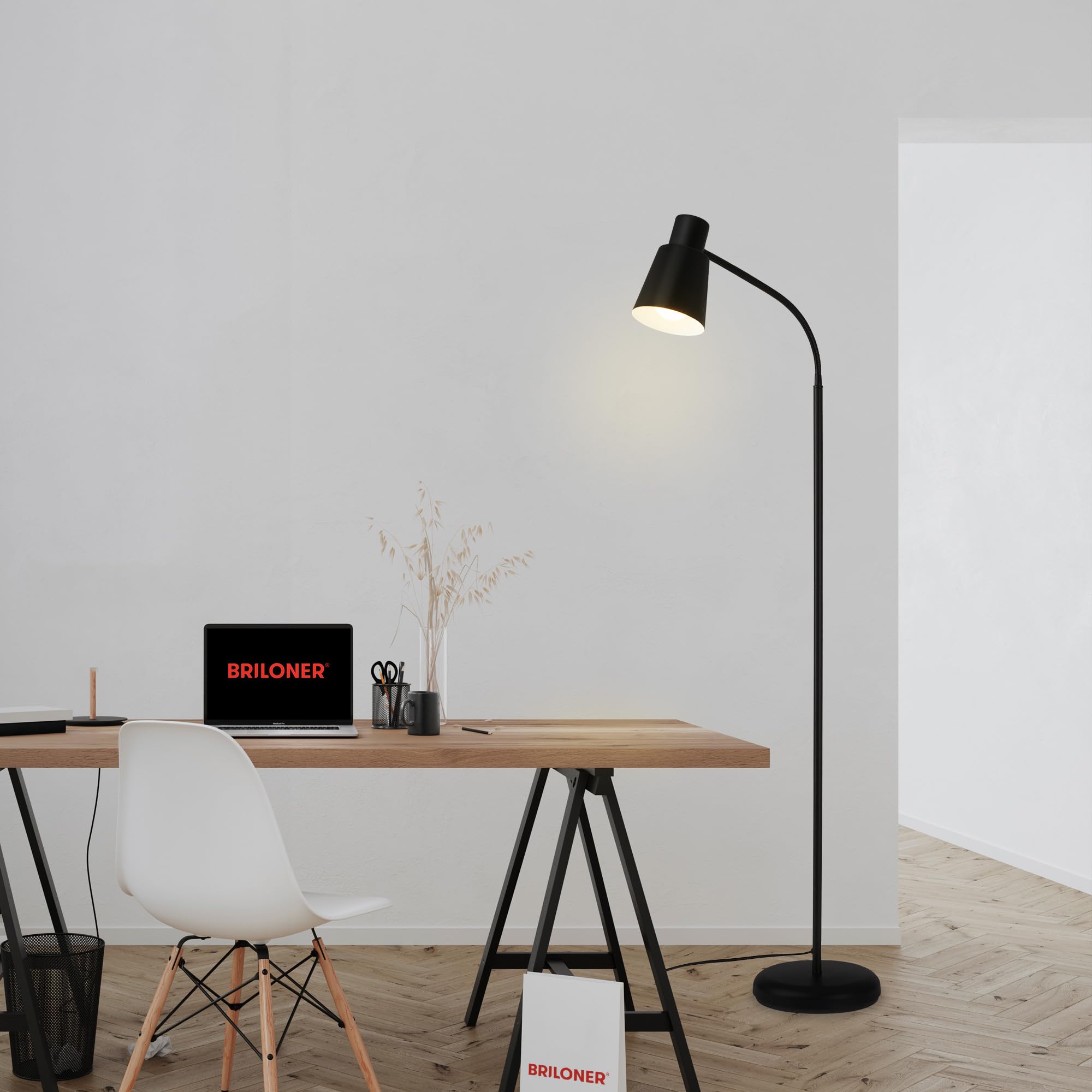 briloner-stehlampe-schwenkbar-schwarz-128x21x43-cm-e27-fu-taster image 5