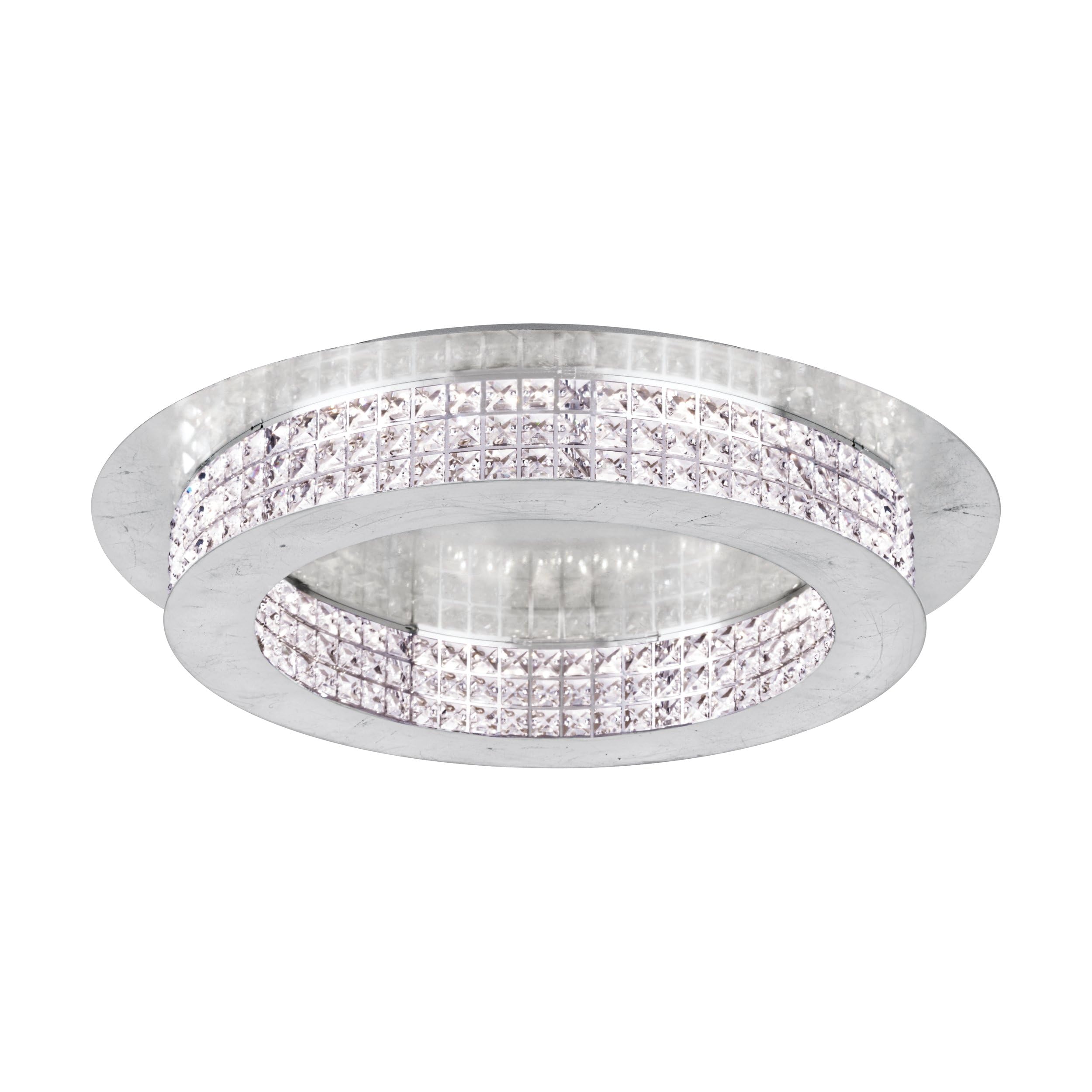 eglo-principe-led-deckenlampe-70-cm-dimmbar-stahl-silber-brillantglas-klar image 1