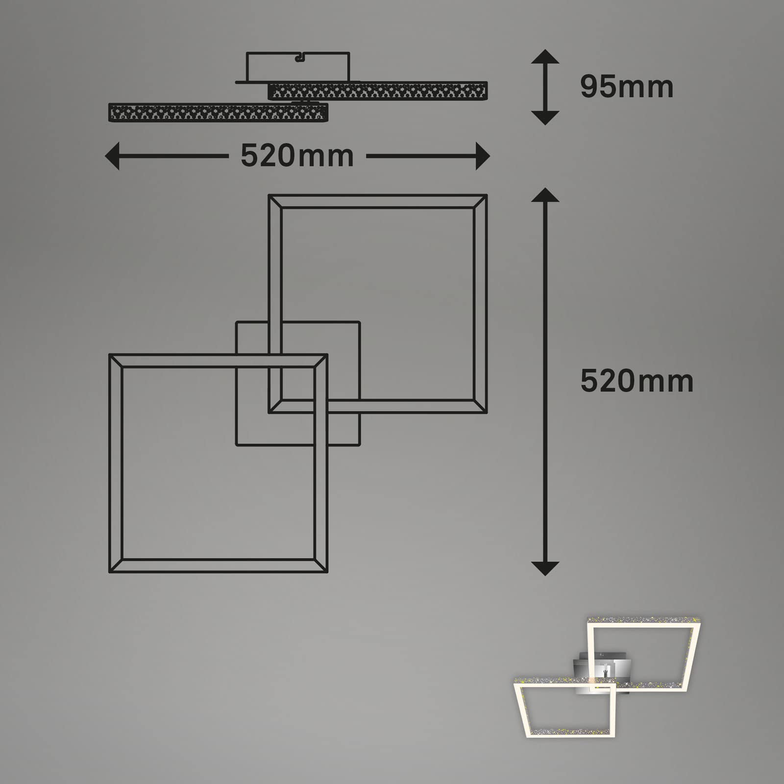 briloner-3751-019-led-deckenleuchte-frame-dimmbar-schwenkbar-52x52-cm-alu-chrom image 7