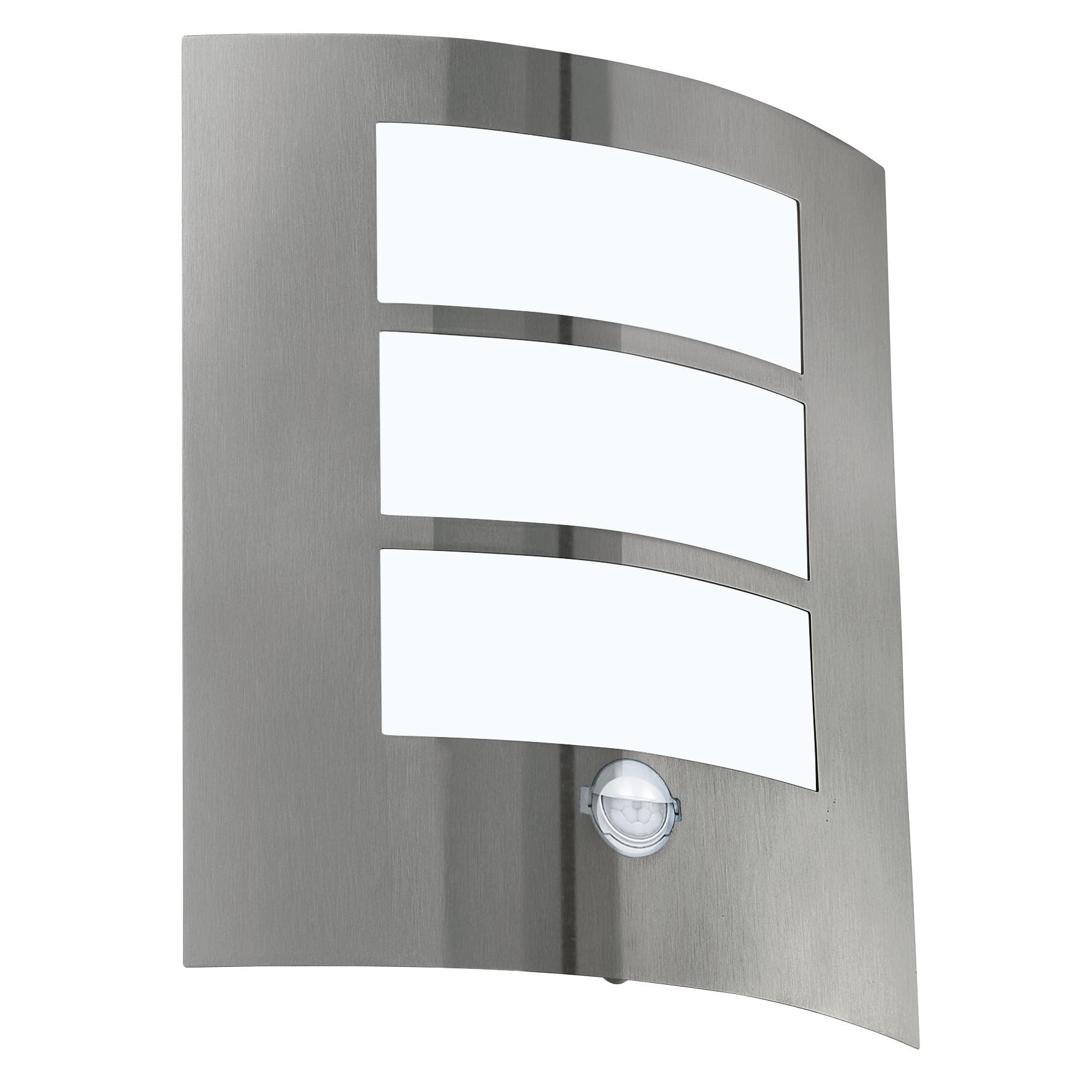 eglo-city-au-en-wandleuchte-mit-bewegungsmelder-e27-ip44-edelstahl-wei image 1