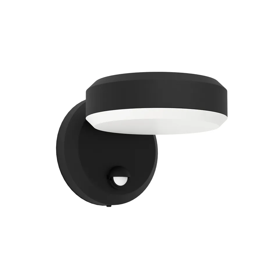 eglo-fornaci-led-au-enwandleuchte-mit-bewegungsmelder-schwarz-wei-ip44-3000k image 1