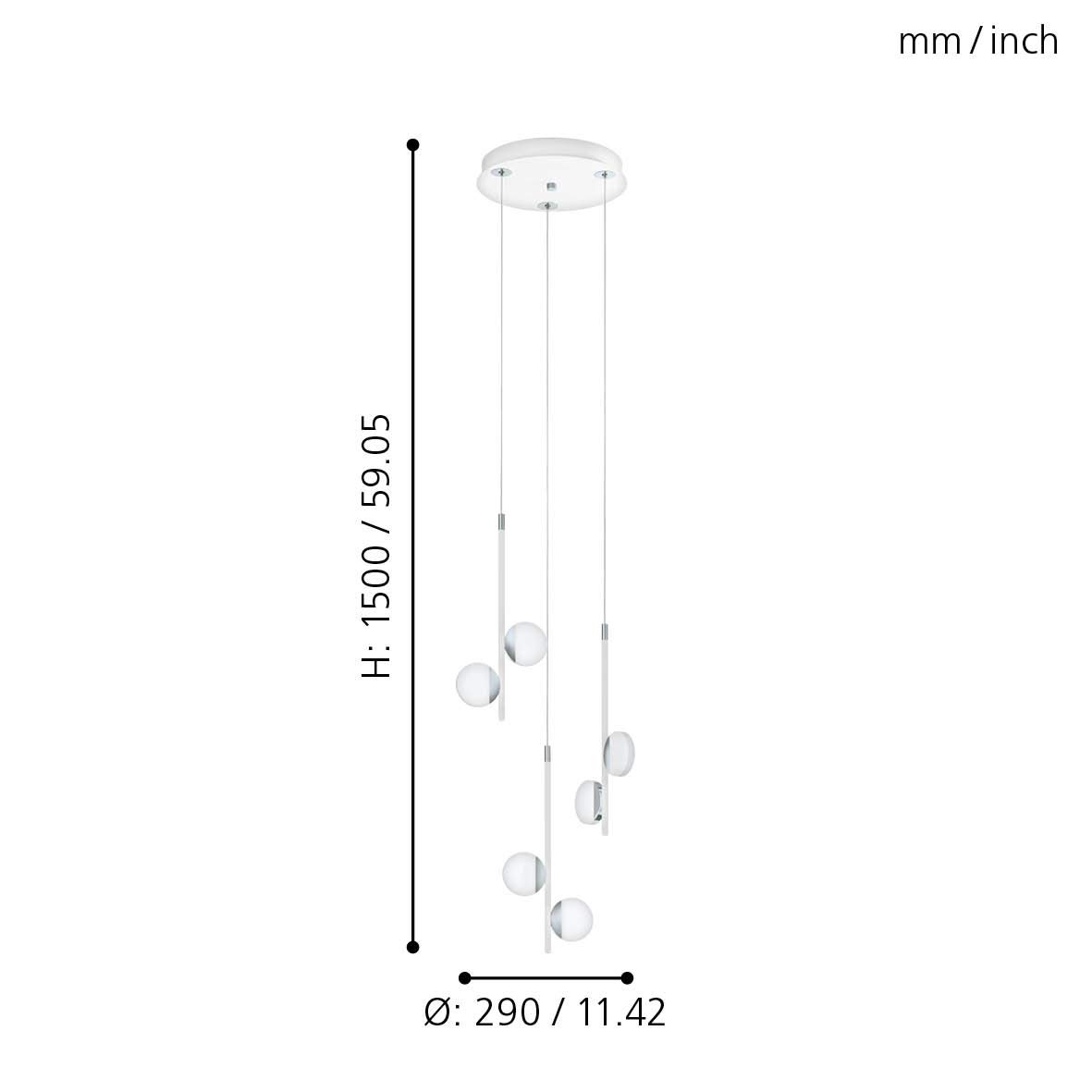 eglo-olindra-led-pendelleuchte-6-flammig-dimmbar-chrom-wei image 2