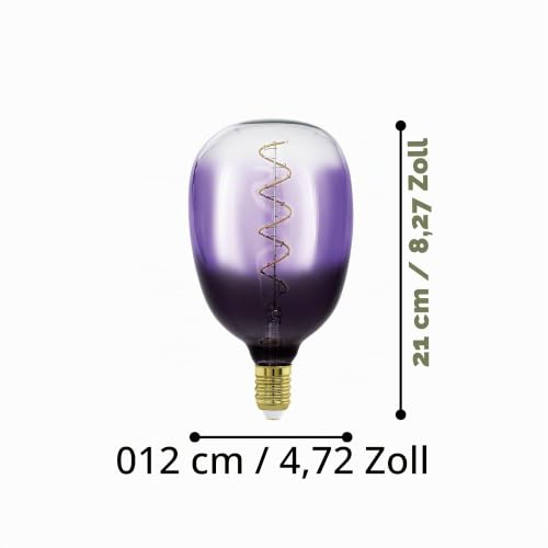 eglo-xxl-e27-led-spiral-gl-hbirne-t120-dimmbar-4w-violett-schwarz-1800k image 6
